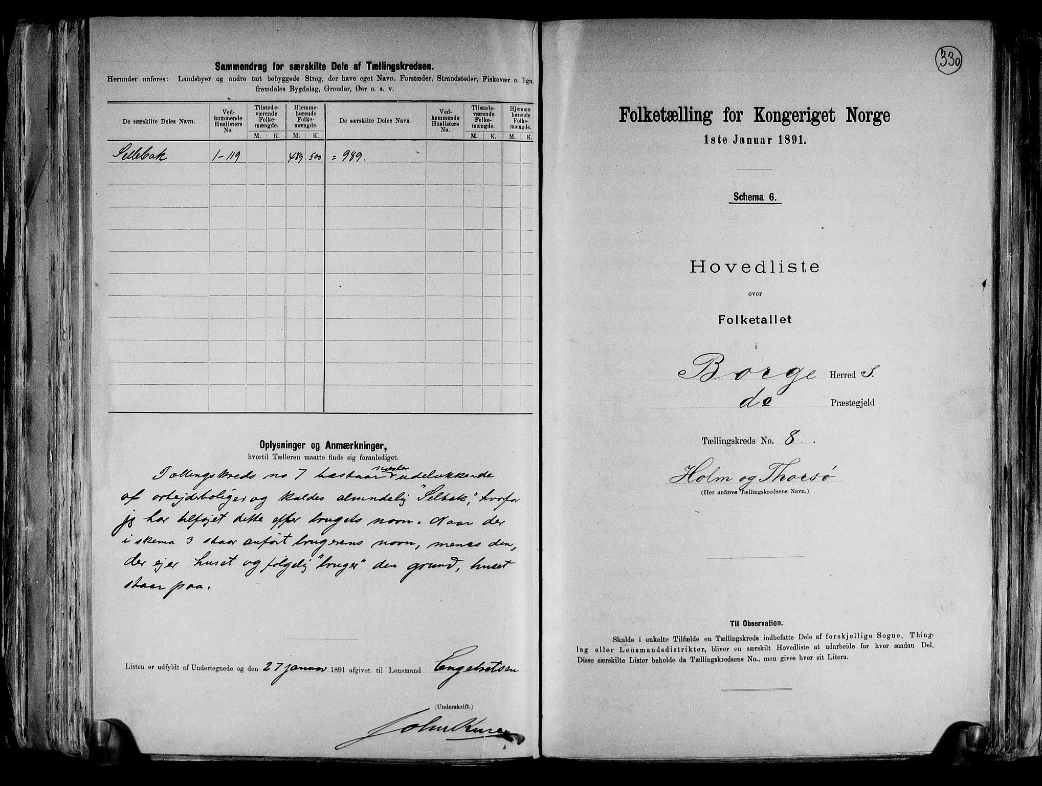 RA, 1891 census for 0113 Borge, 1891, p. 22