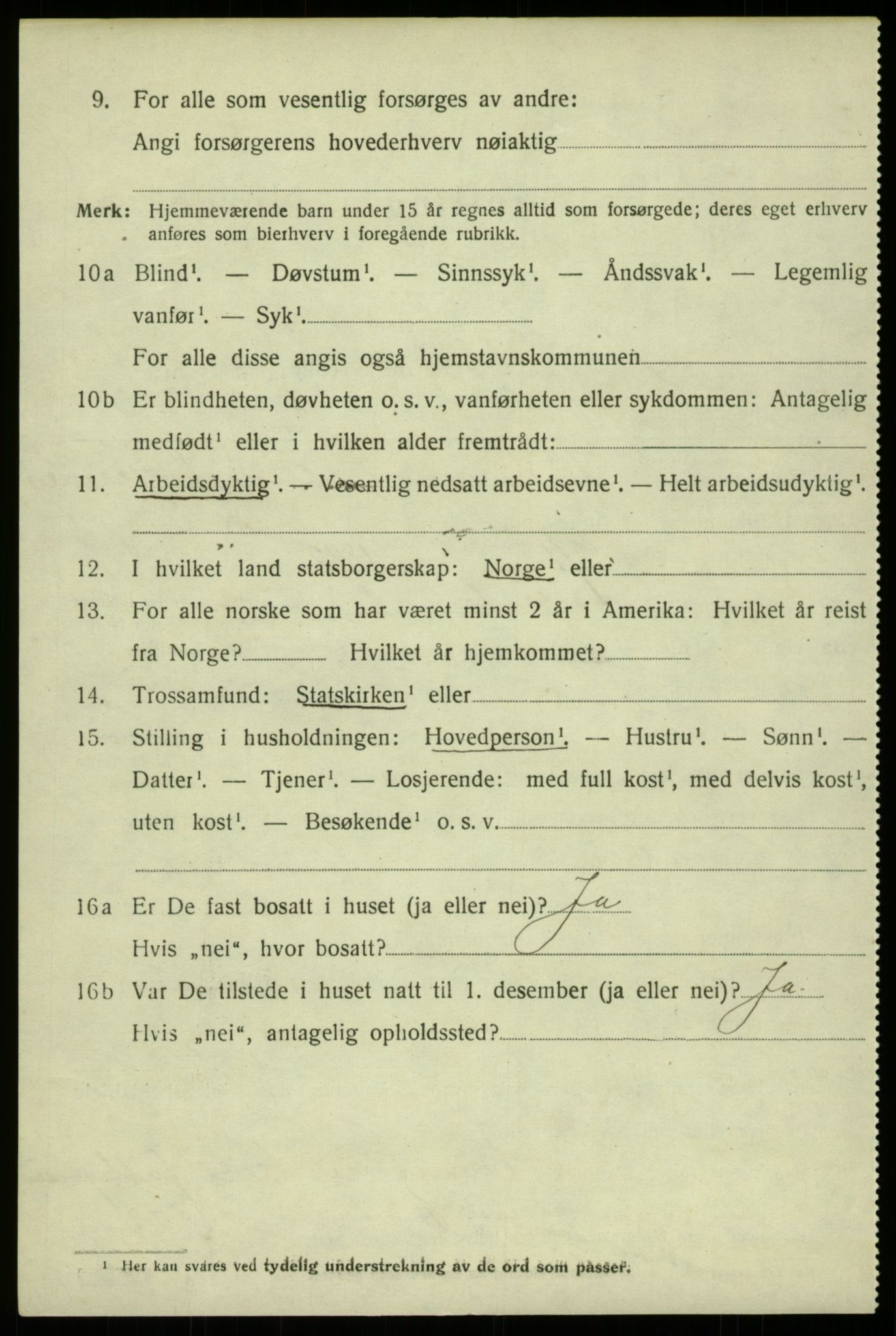 SAB, 1920 census for Fjell, 1920, p. 6413