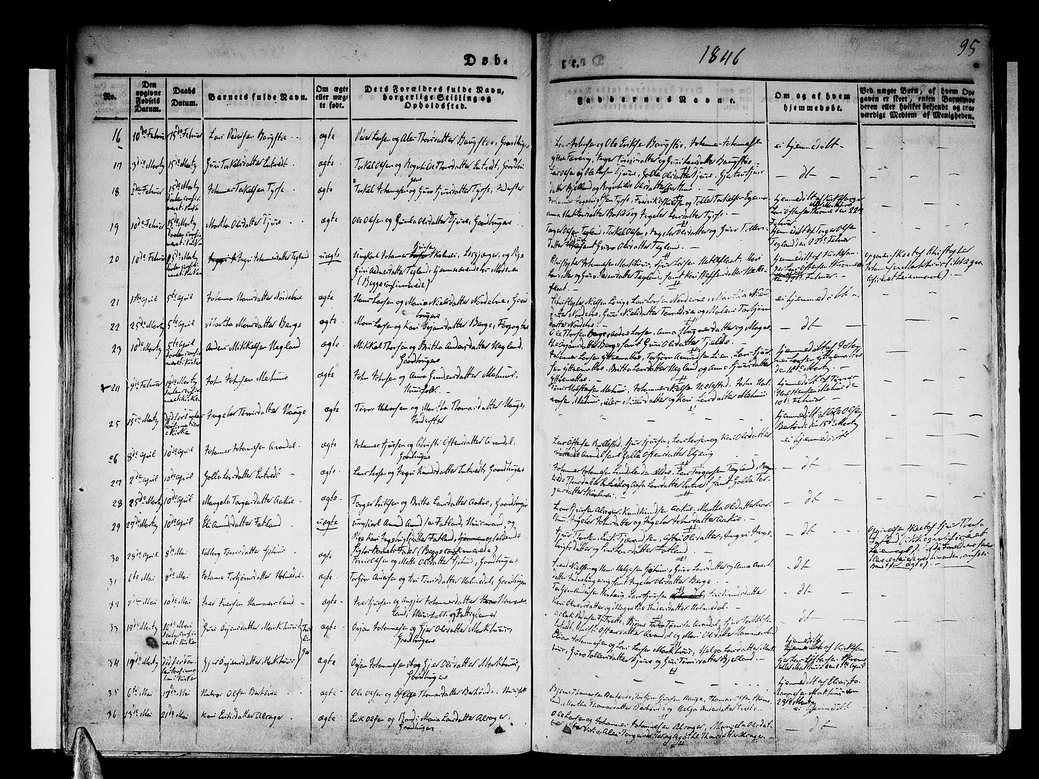 Skånevik sokneprestembete, SAB/A-77801/H/Haa: Parish register (official) no. A 4, 1828-1848, p. 95