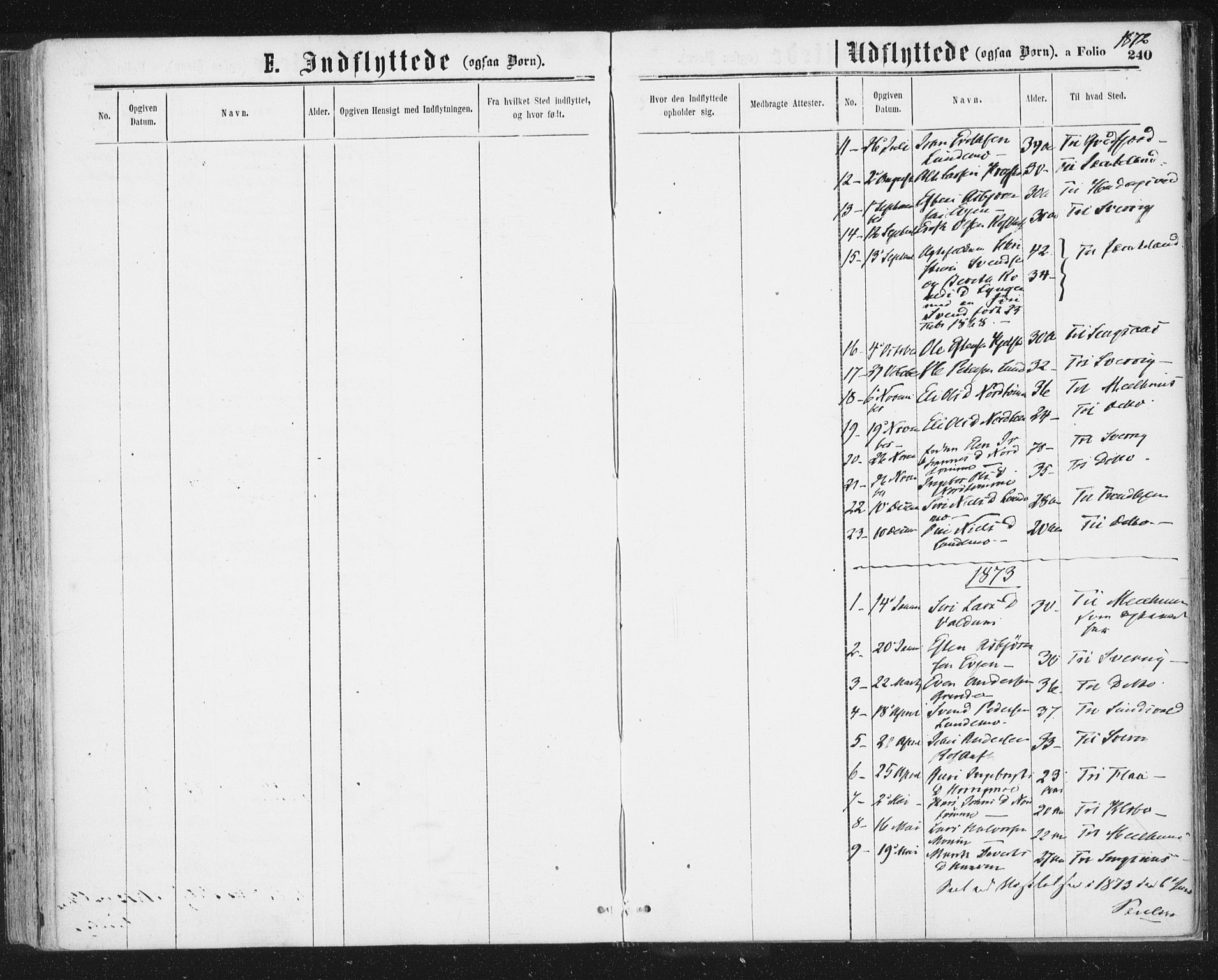 Ministerialprotokoller, klokkerbøker og fødselsregistre - Sør-Trøndelag, SAT/A-1456/692/L1104: Parish register (official) no. 692A04, 1862-1878, p. 240
