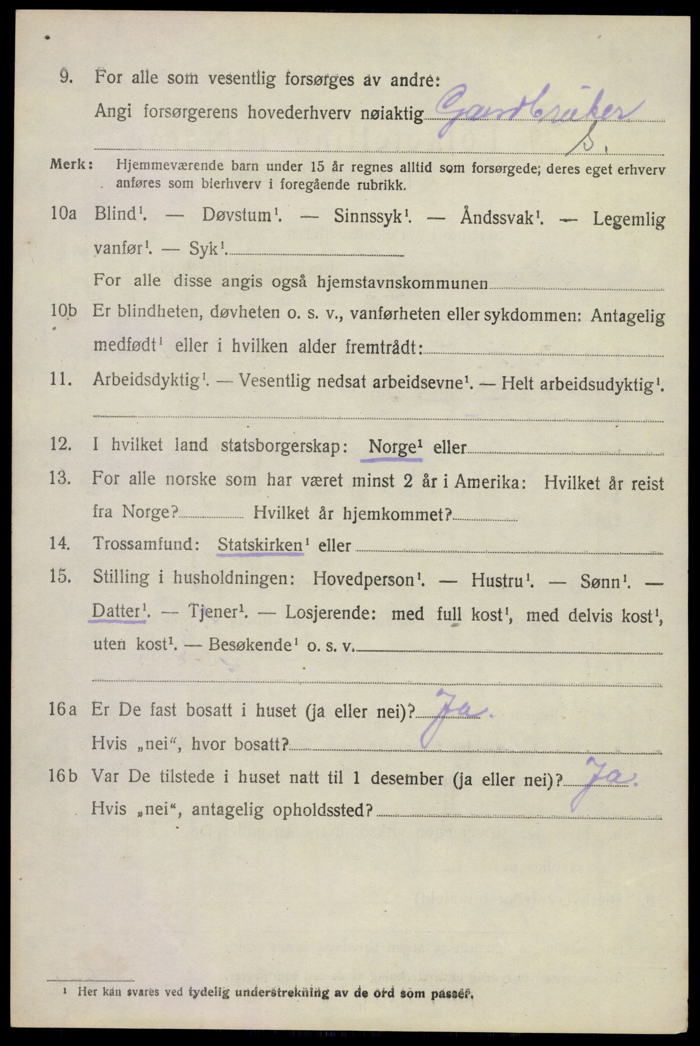 SAKO, 1920 census for Sande, 1920, p. 6131