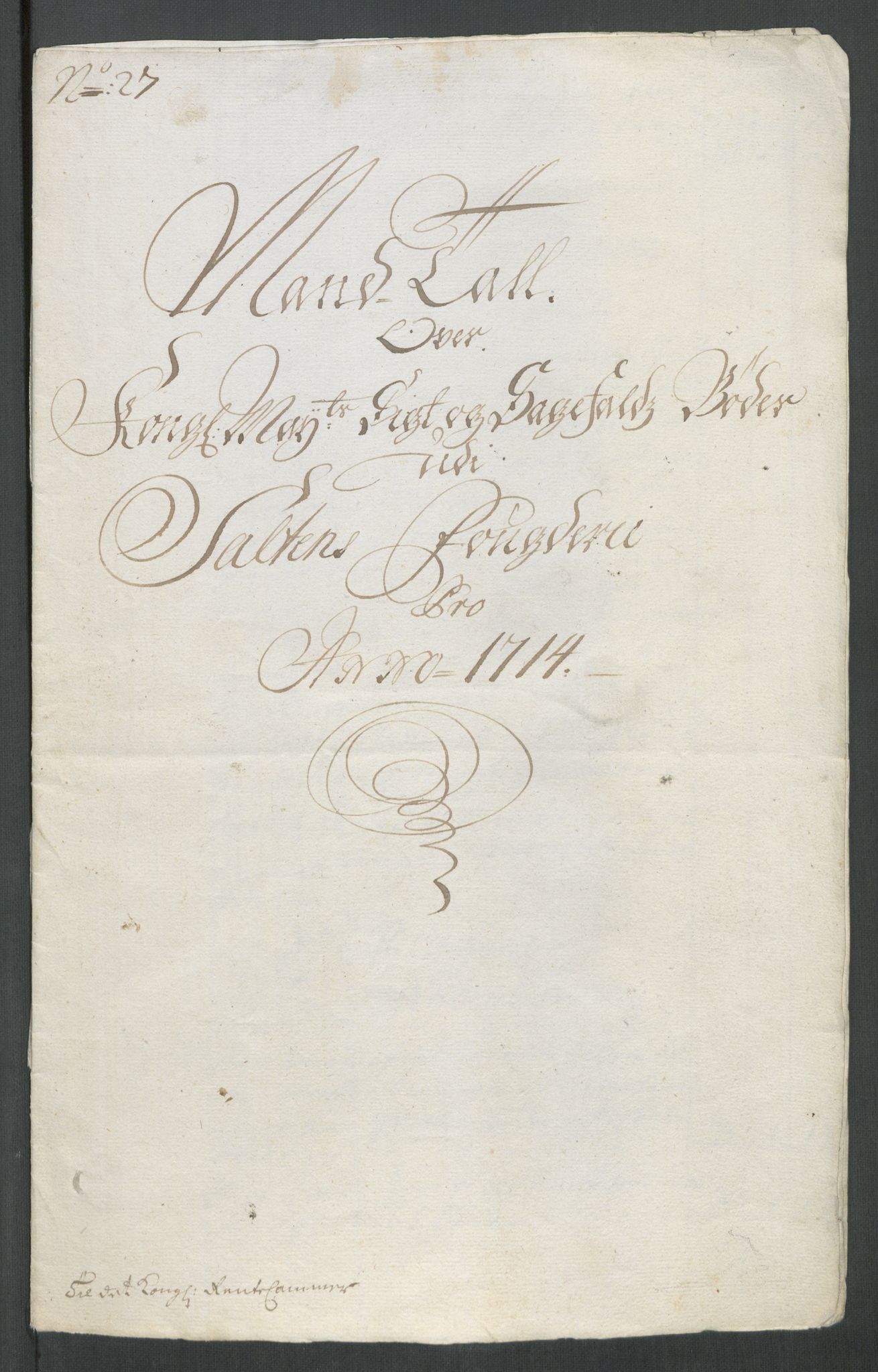 Rentekammeret inntil 1814, Reviderte regnskaper, Fogderegnskap, RA/EA-4092/R66/L4584: Fogderegnskap Salten, 1714, p. 333