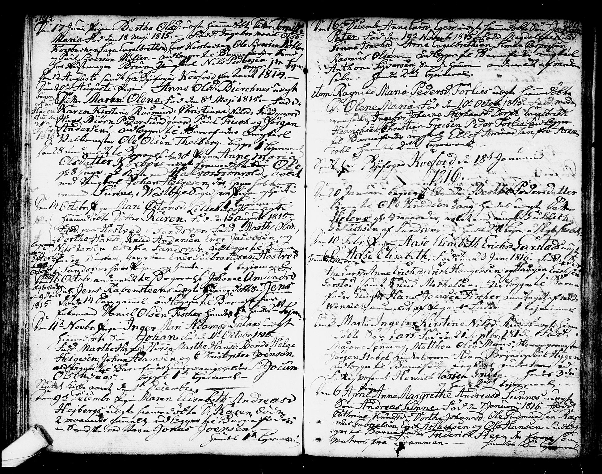 Kongsberg kirkebøker, AV/SAKO-A-22/F/Fa/L0007: Parish register (official) no. I 7, 1795-1816, p. 209