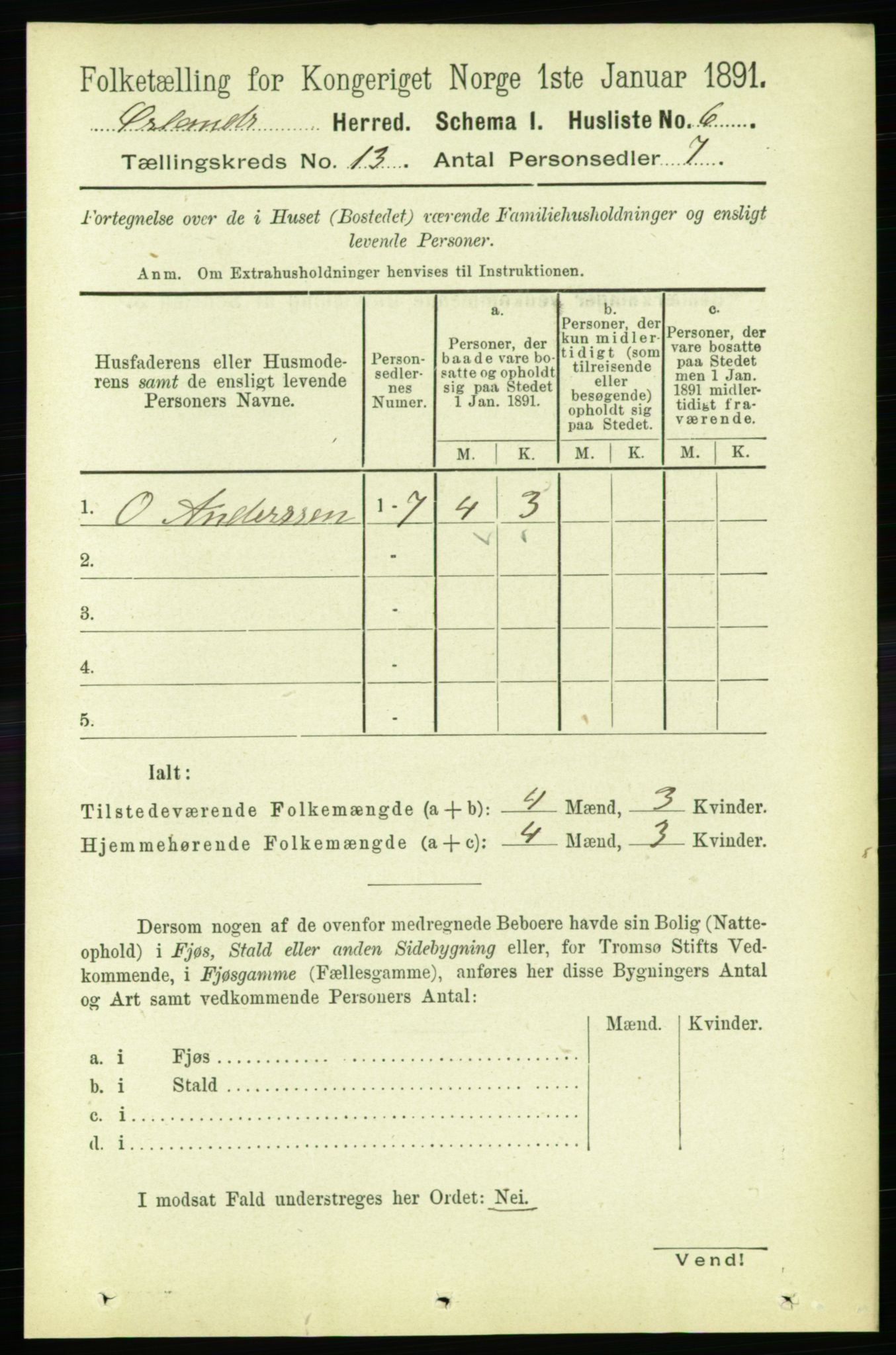 RA, 1891 census for 1621 Ørland, 1891, p. 5822