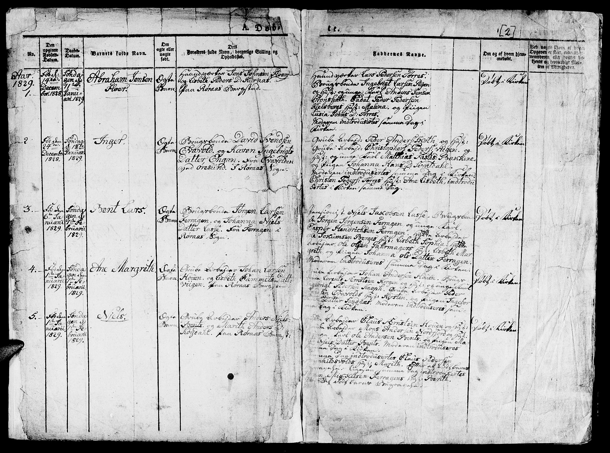 Ministerialprotokoller, klokkerbøker og fødselsregistre - Sør-Trøndelag, SAT/A-1456/681/L0938: Parish register (copy) no. 681C02, 1829-1879, p. 2