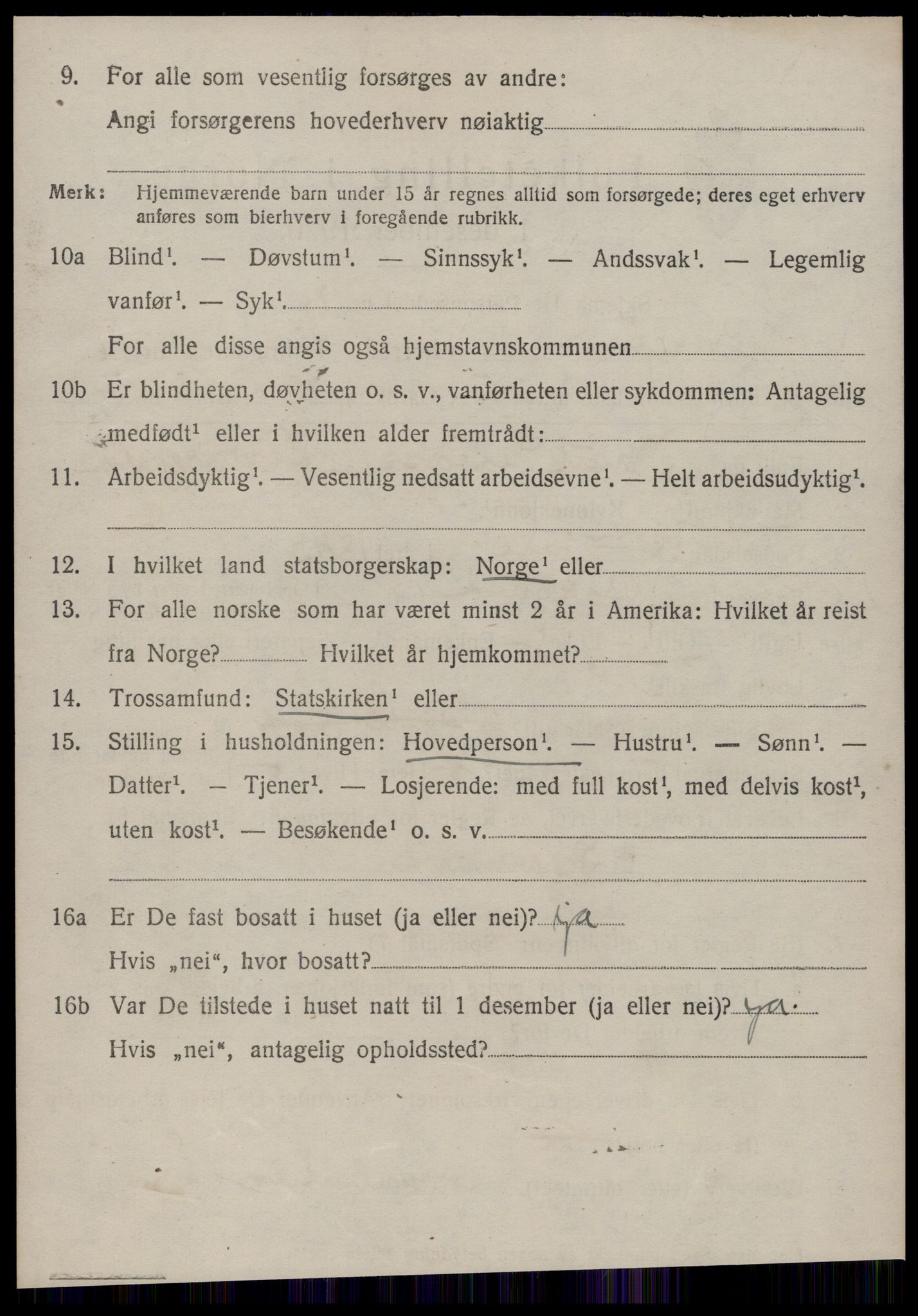 SAT, 1920 census for Borgund, 1920, p. 12917