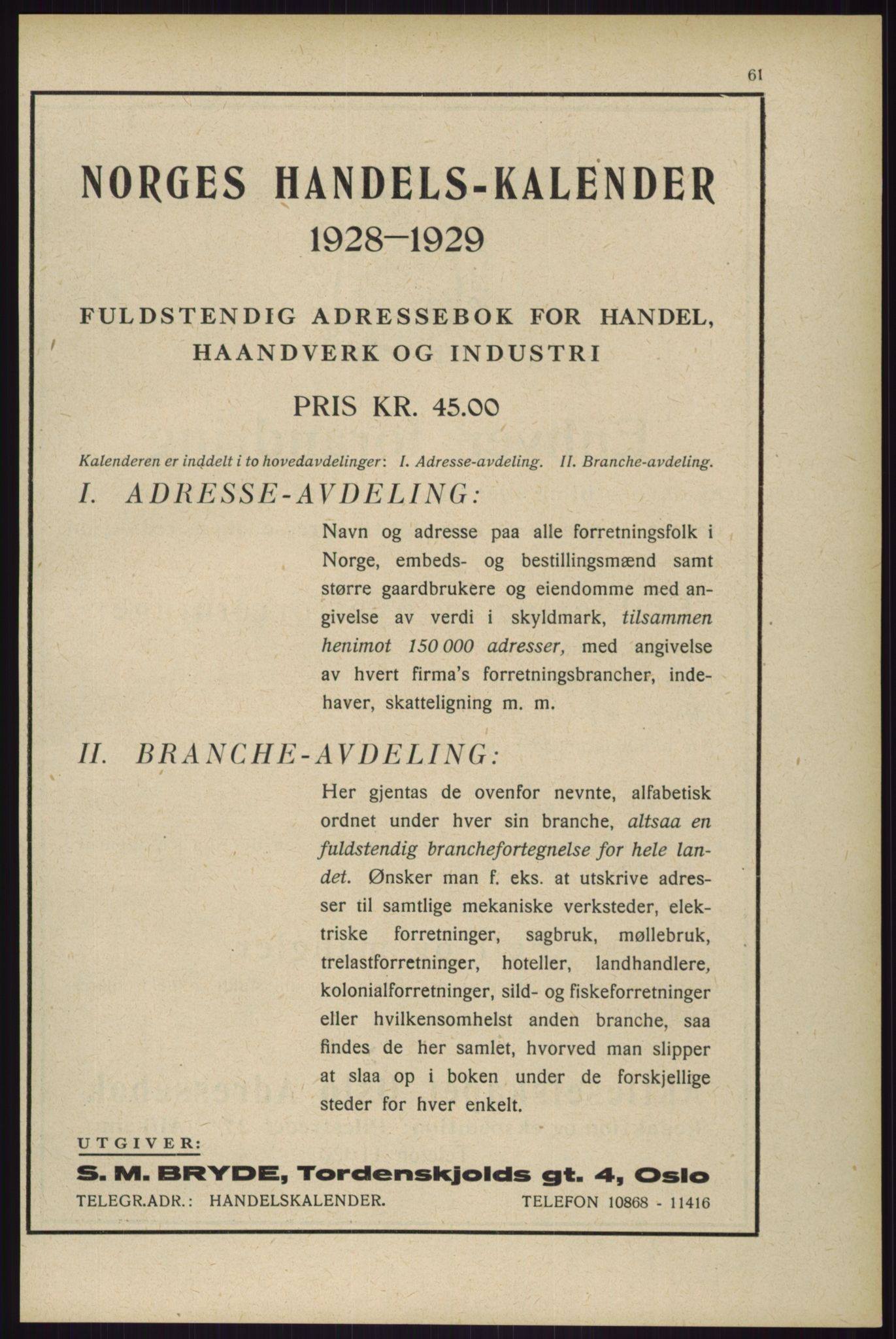 Kristiania/Oslo adressebok, PUBL/-, 1929, p. 61