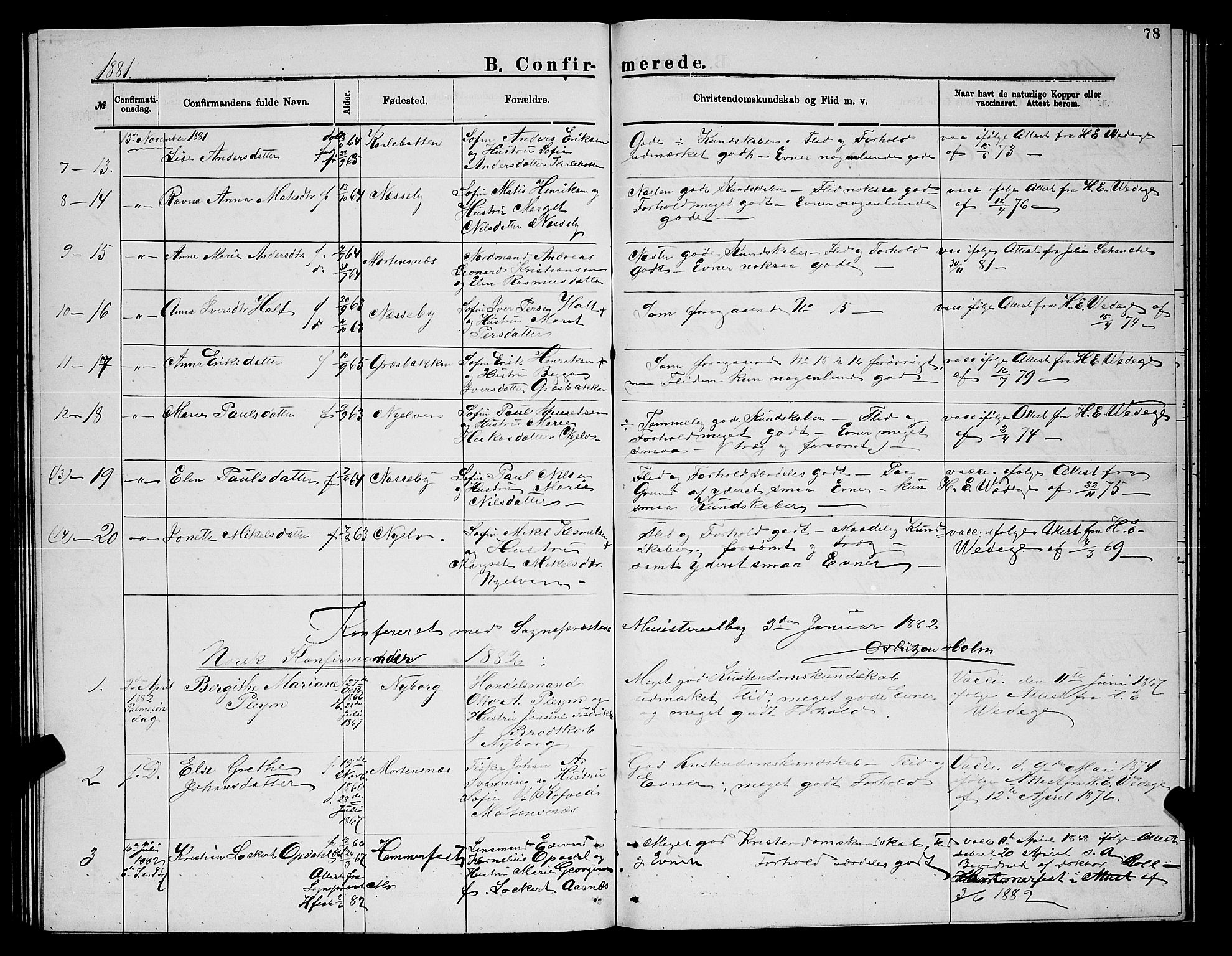 Nesseby sokneprestkontor, SATØ/S-1330/H/Hb/L0004klokker: Parish register (copy) no. 4, 1877-1884, p. 78