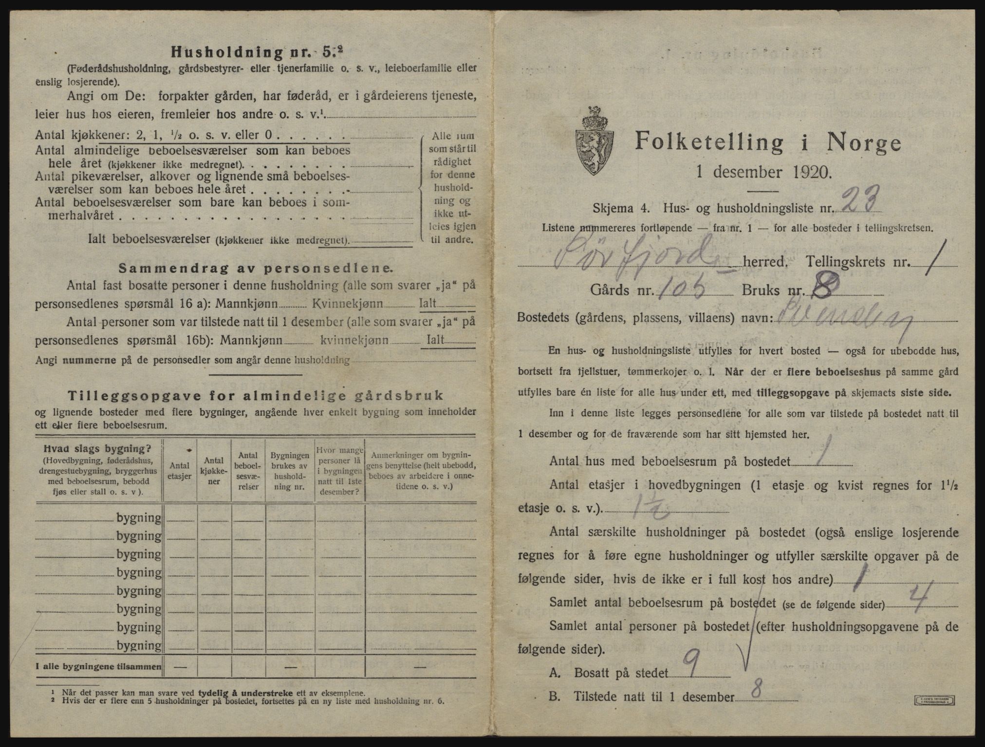 SATØ, 1920 census for Sørfjord, 1920, p. 49