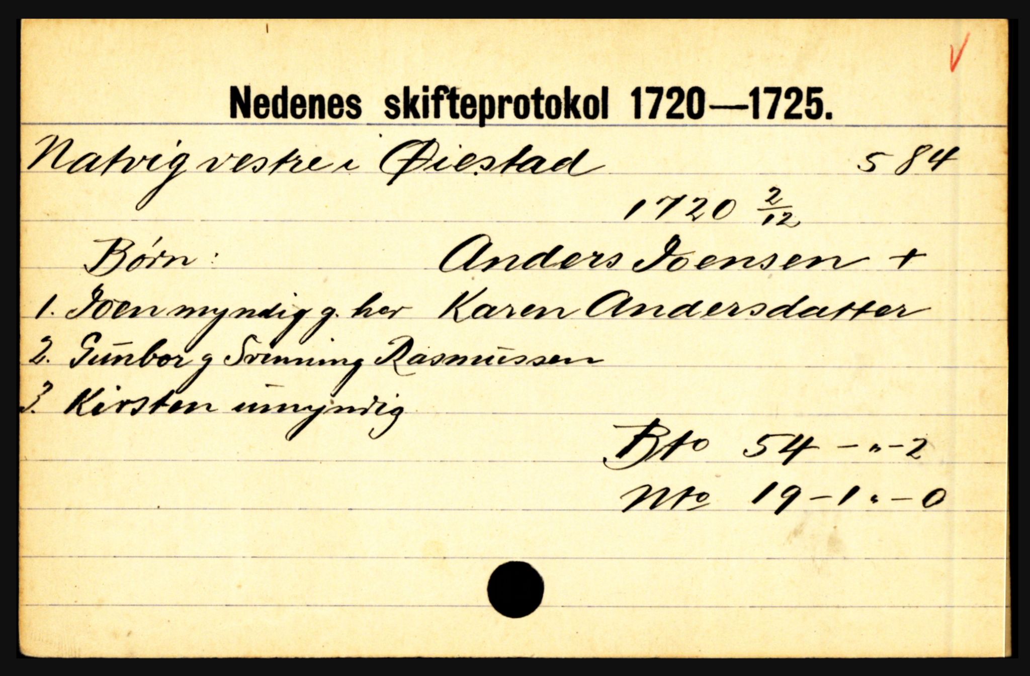 Nedenes sorenskriveri før 1824, AV/SAK-1221-0007/H, p. 21259