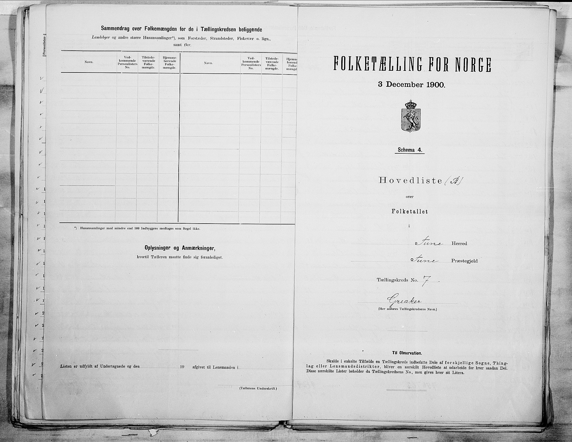 SAO, 1900 census for Tune, 1900, p. 22