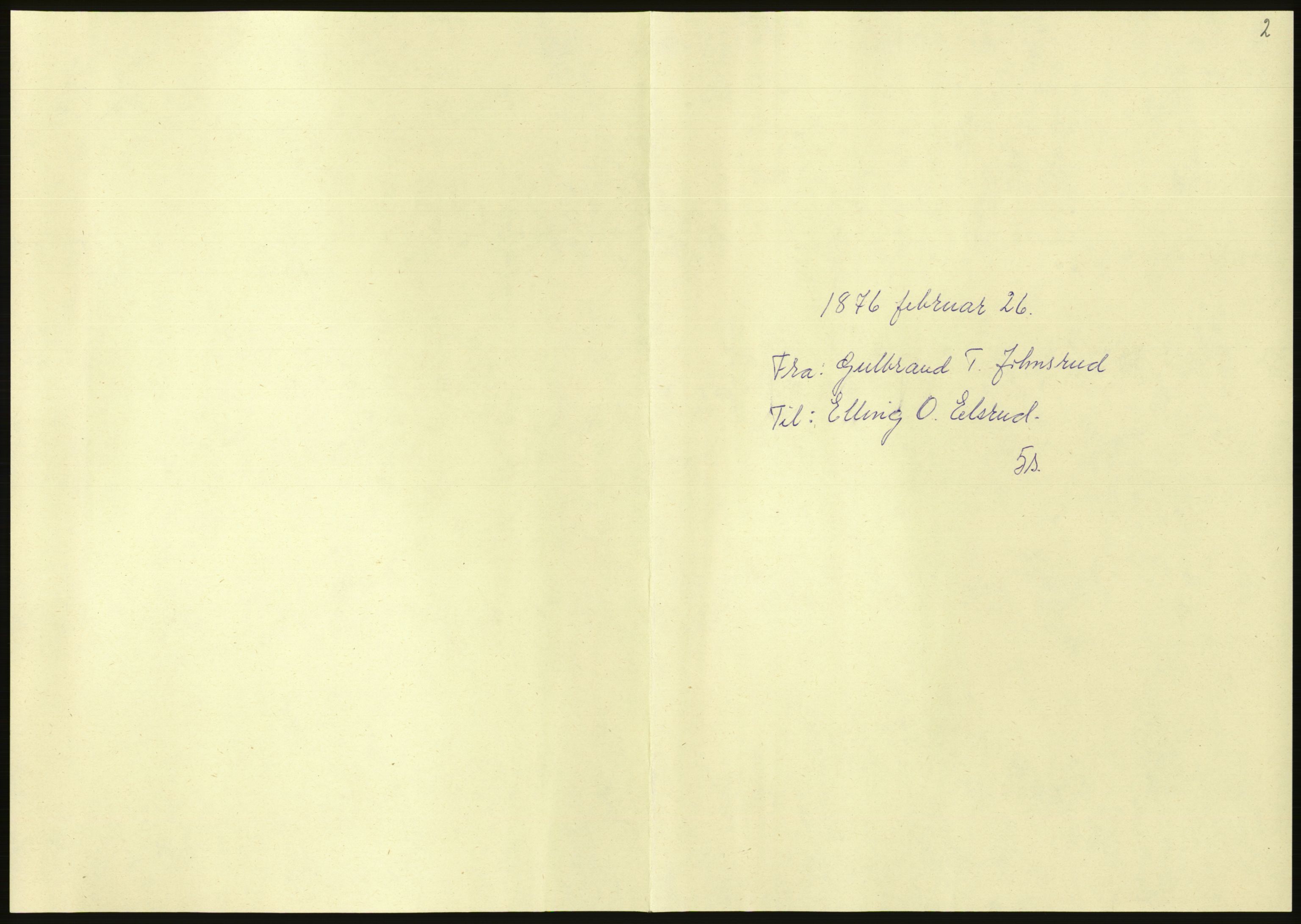 Samlinger til kildeutgivelse, Amerikabrevene, AV/RA-EA-4057/F/L0018: Innlån fra Buskerud: Elsrud, 1838-1914, p. 719