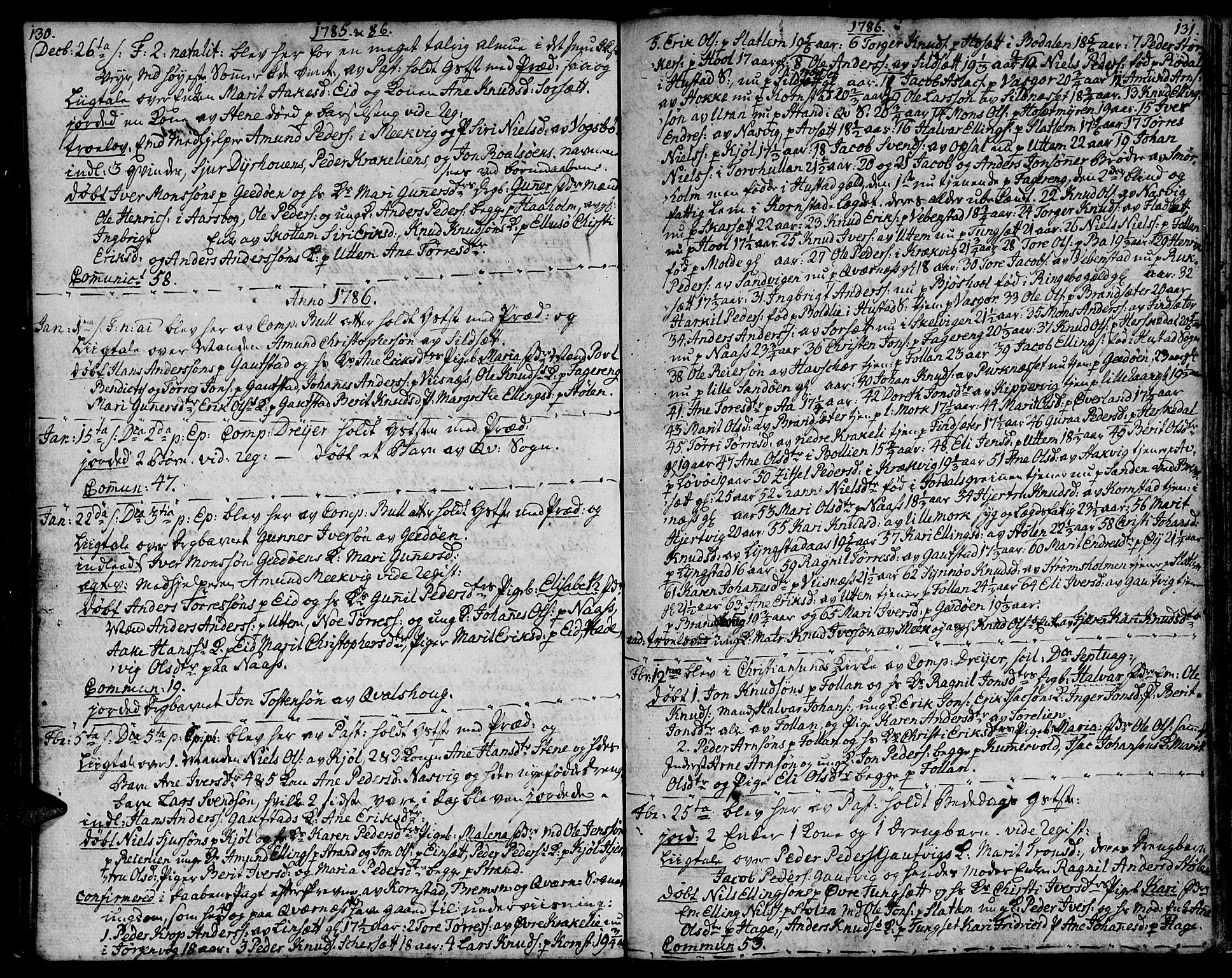 Ministerialprotokoller, klokkerbøker og fødselsregistre - Møre og Romsdal, AV/SAT-A-1454/570/L0829: Parish register (official) no. 570A03, 1769-1788, p. 130-131