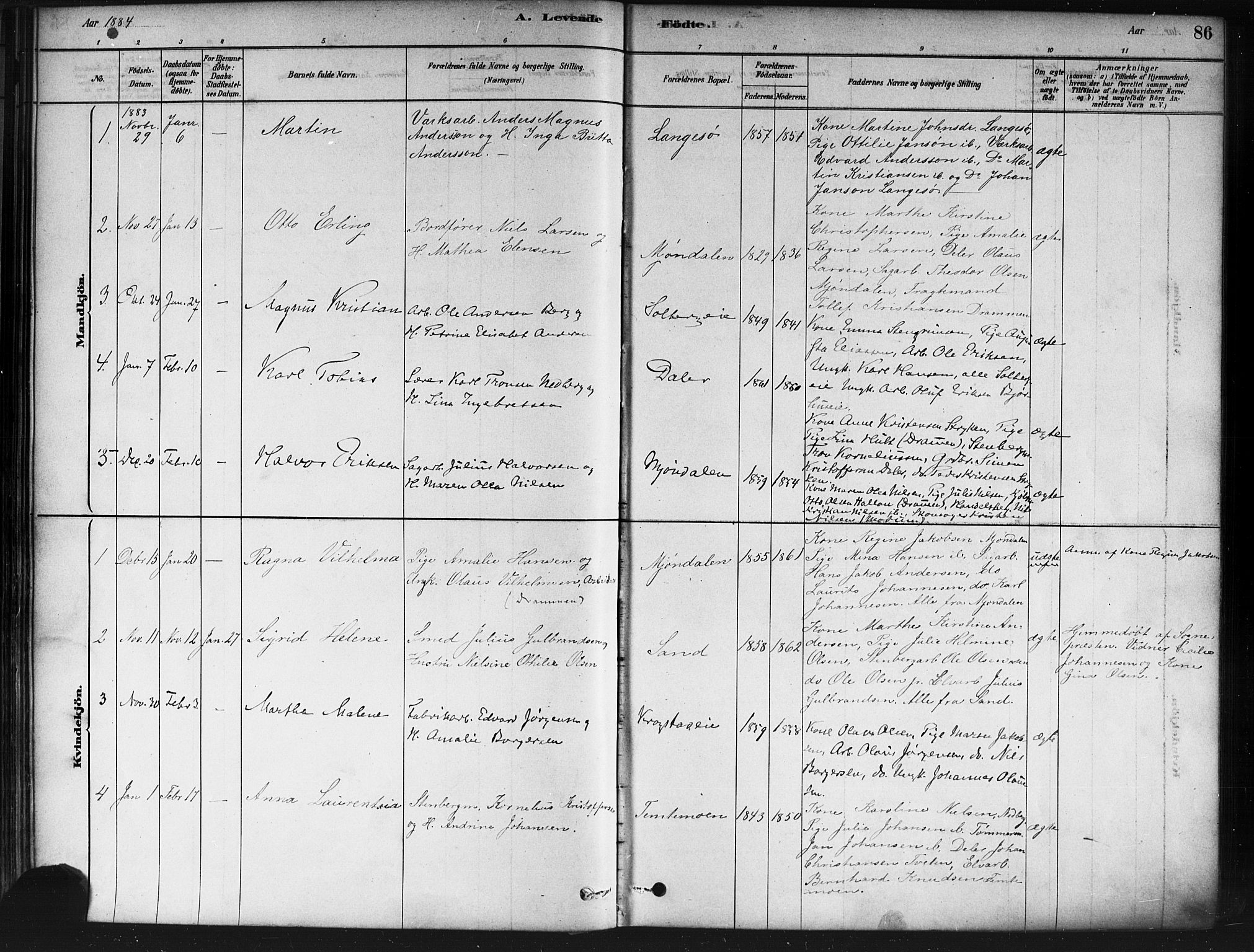 Nedre Eiker kirkebøker, SAKO/A-612/F/Fa/L0002: Parish register (official) no. 2, 1878-1885, p. 86