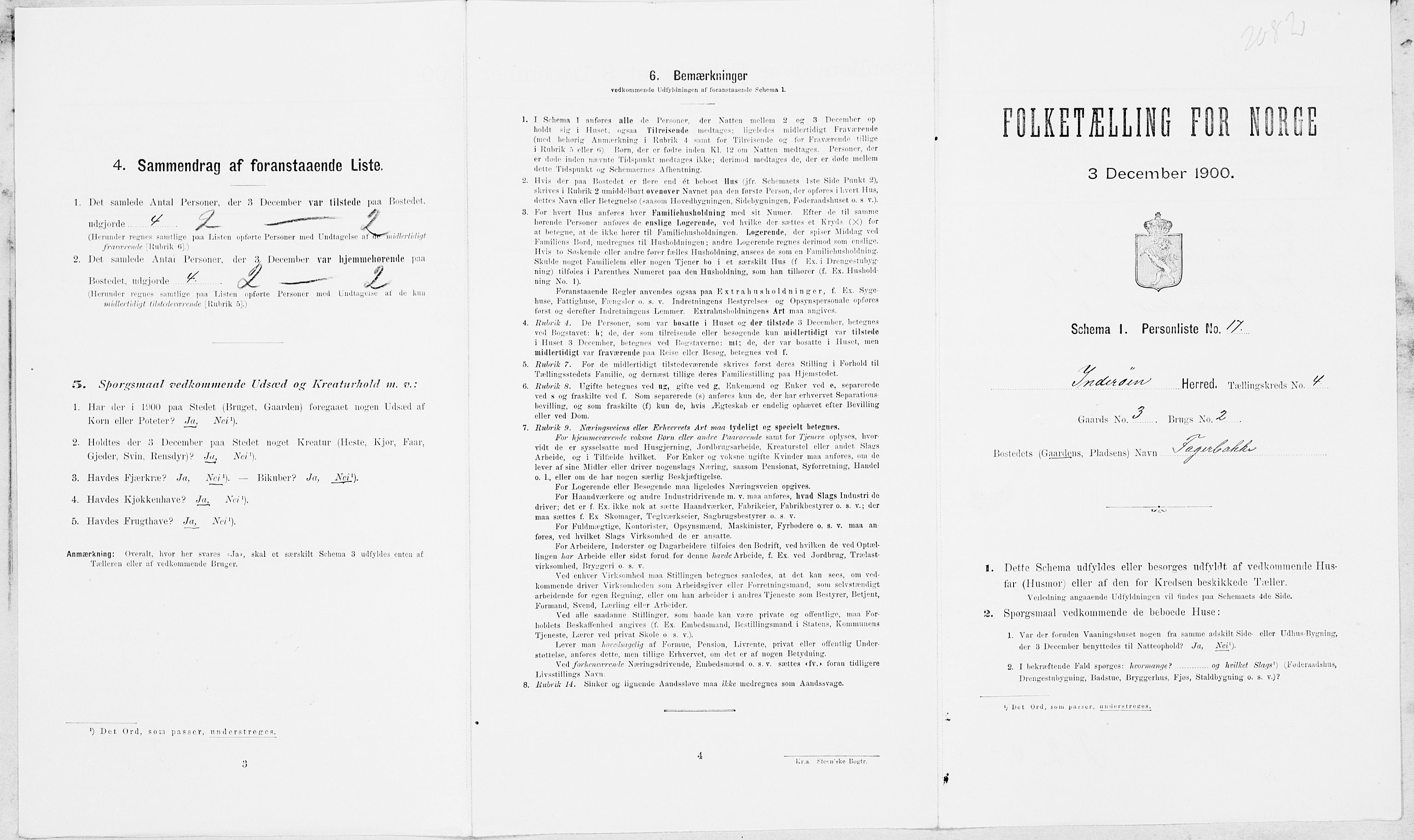 SAT, 1900 census for Inderøy, 1900, p. 624