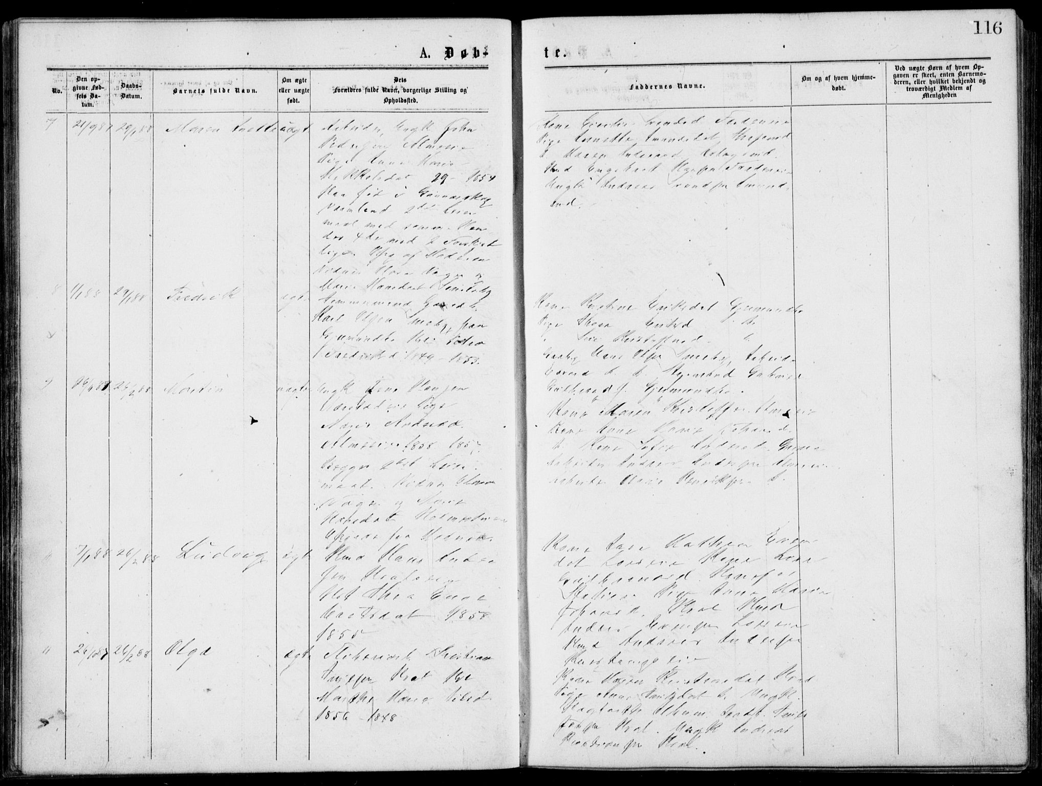 Norderhov kirkebøker, SAKO/A-237/G/Gb/L0001: Parish register (copy) no. II 1, 1876-1899, p. 116