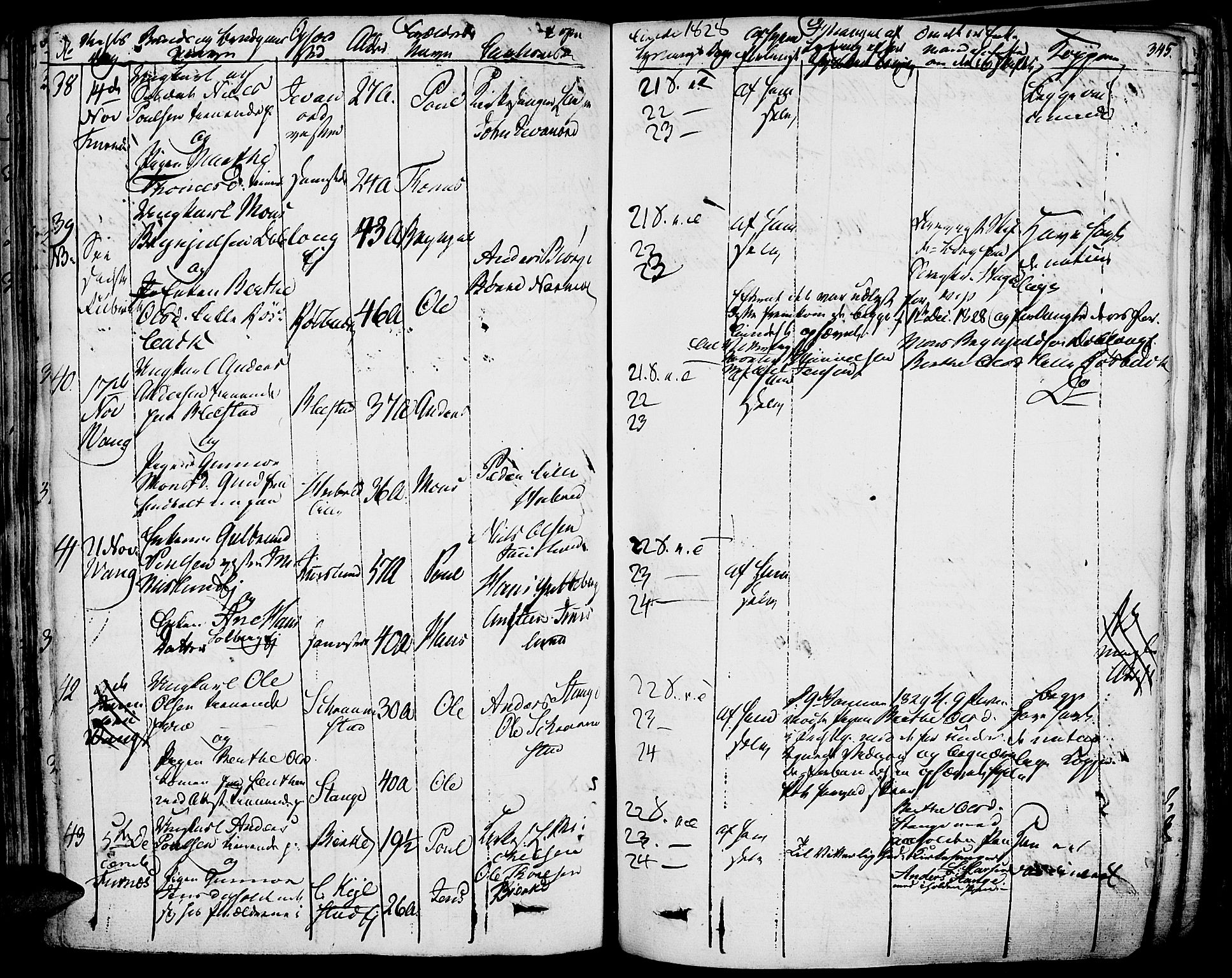 Vang prestekontor, Hedmark, AV/SAH-PREST-008/H/Ha/Haa/L0009: Parish register (official) no. 9, 1826-1841, p. 345