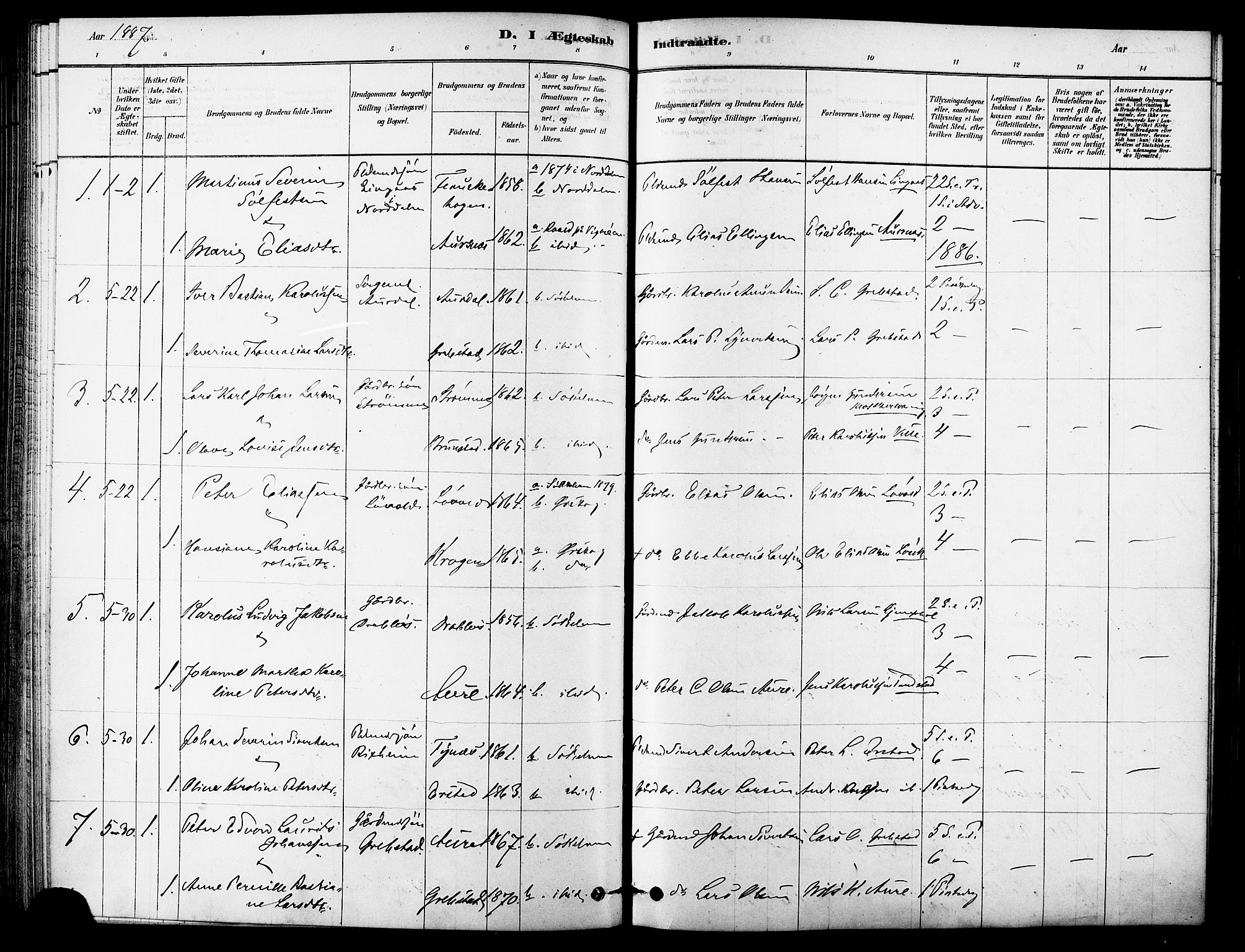 Ministerialprotokoller, klokkerbøker og fødselsregistre - Møre og Romsdal, AV/SAT-A-1454/523/L0334: Parish register (official) no. 523A01, 1878-1891