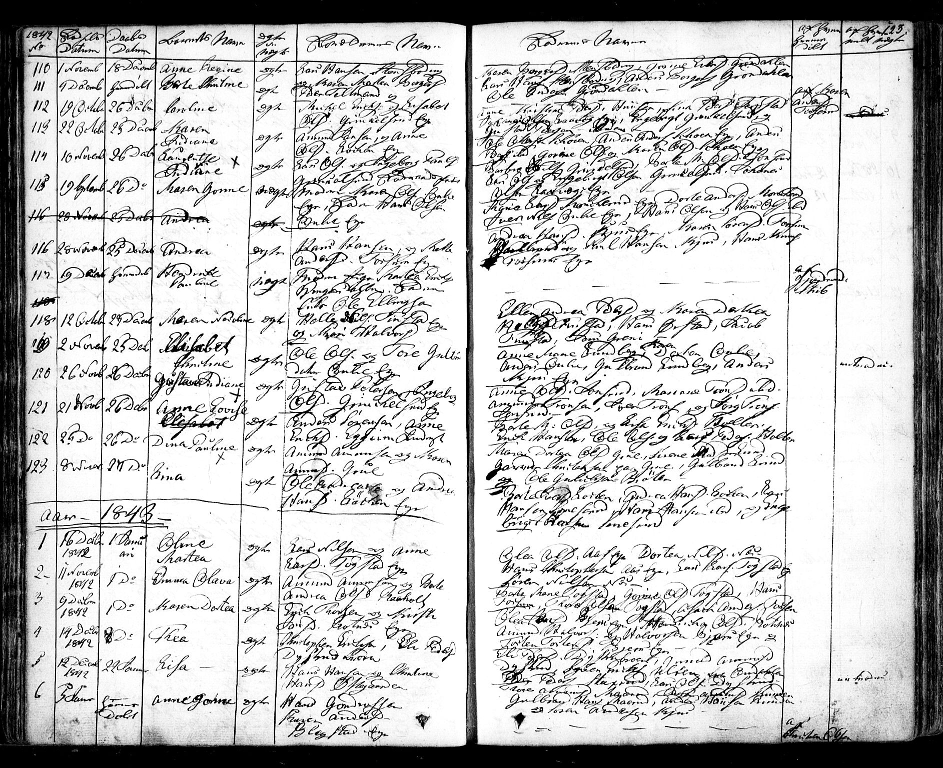 Nes prestekontor Kirkebøker, SAO/A-10410/F/Fa/L0006: Parish register (official) no. I 6, 1833-1845, p. 123