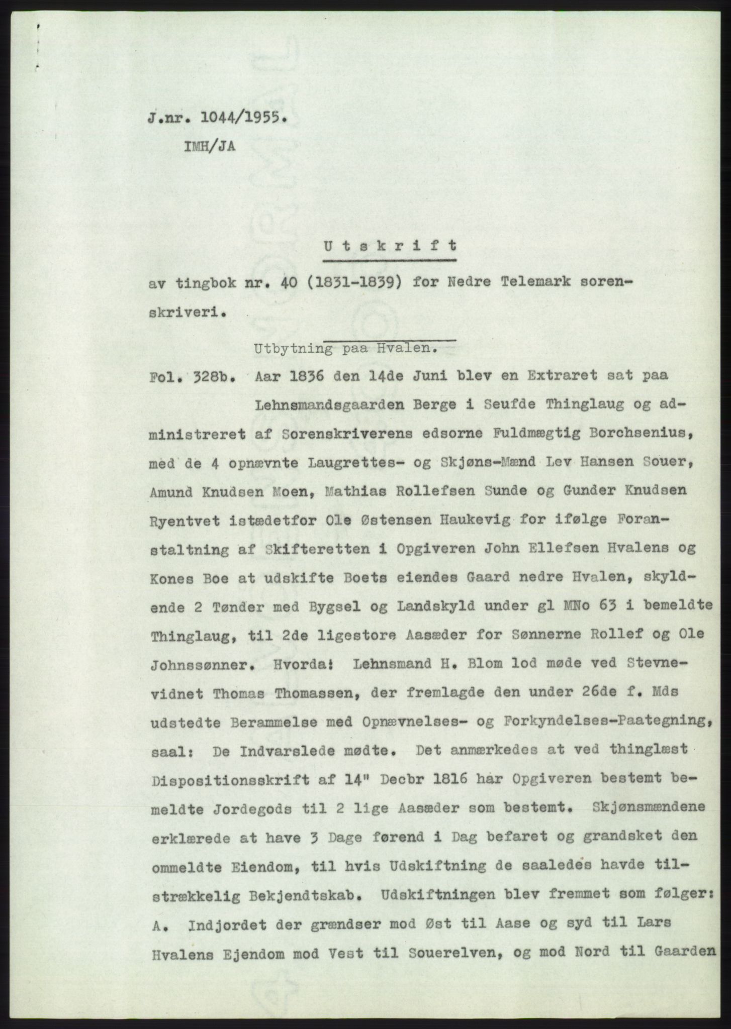 Statsarkivet i Kongsberg, SAKO/A-0001, 1955, p. 282