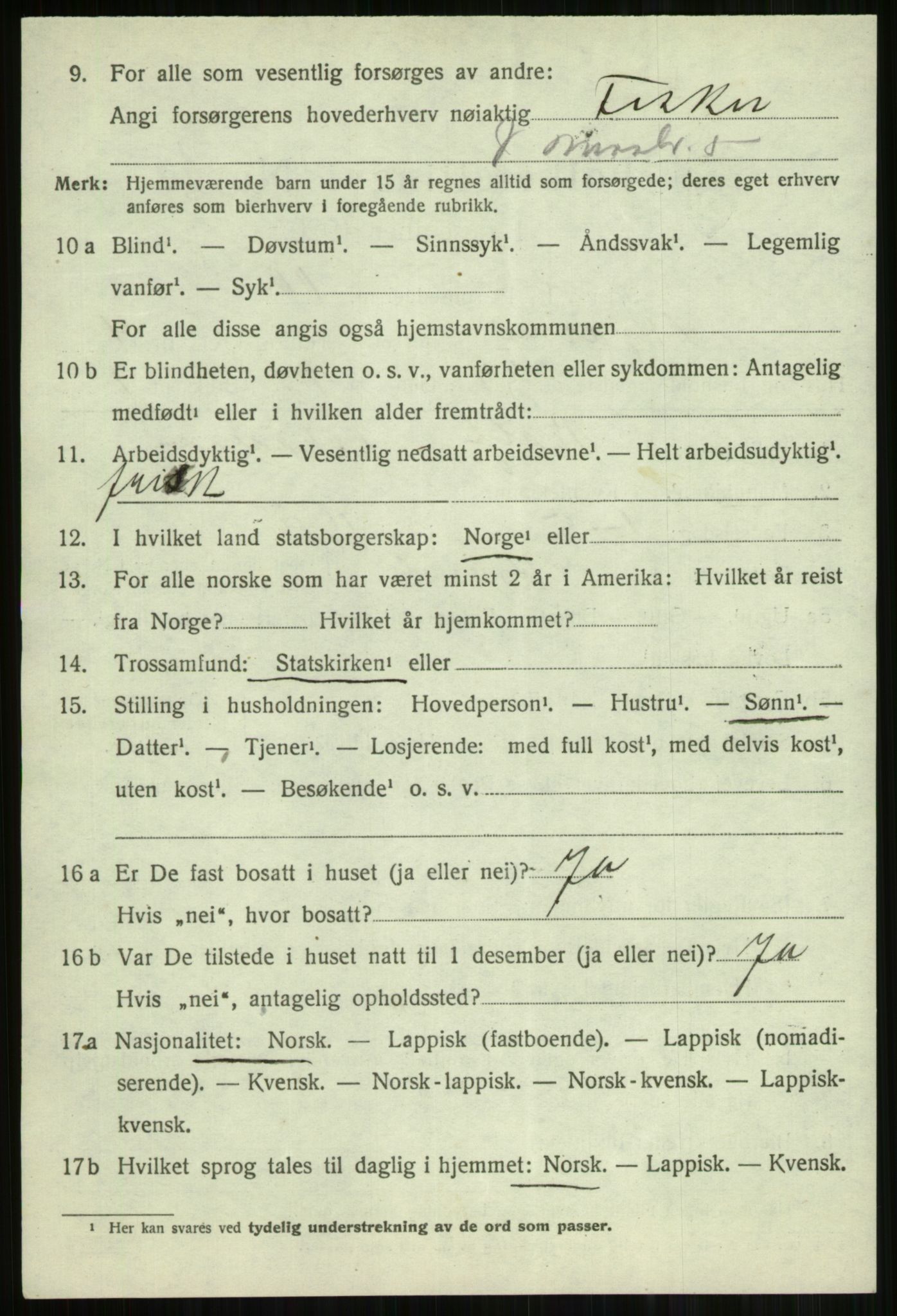 SATØ, 1920 census for Skjervøy, 1920, p. 2904