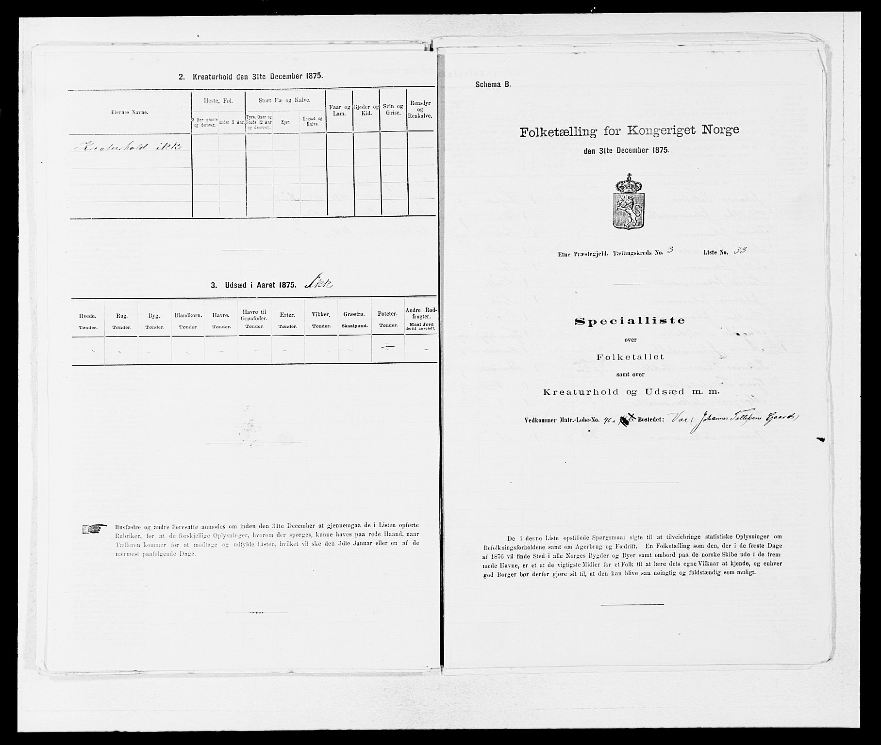 SAB, 1875 census for 1211P Etne, 1875, p. 263