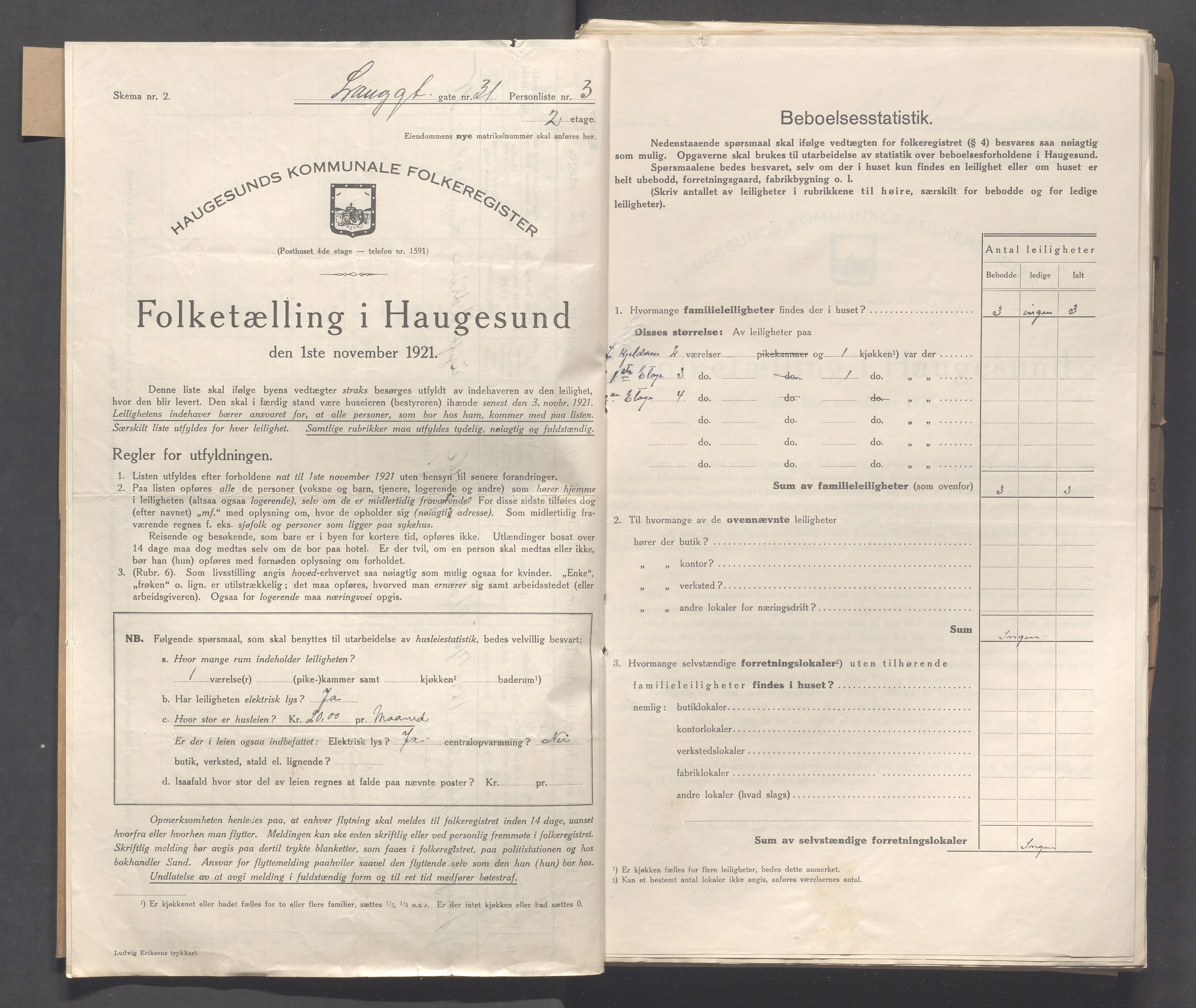 IKAR, Local census 1.11.1921 for Haugesund, 1921, p. 6270