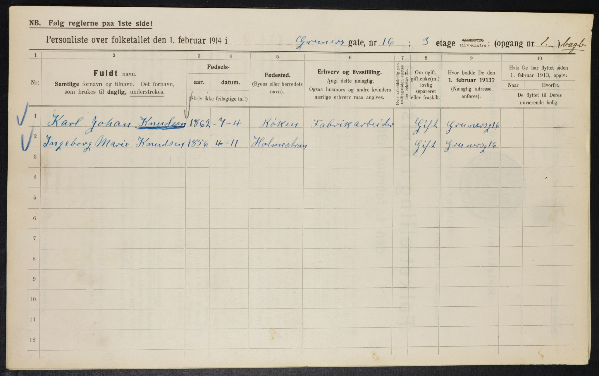 OBA, Municipal Census 1914 for Kristiania, 1914, p. 31241