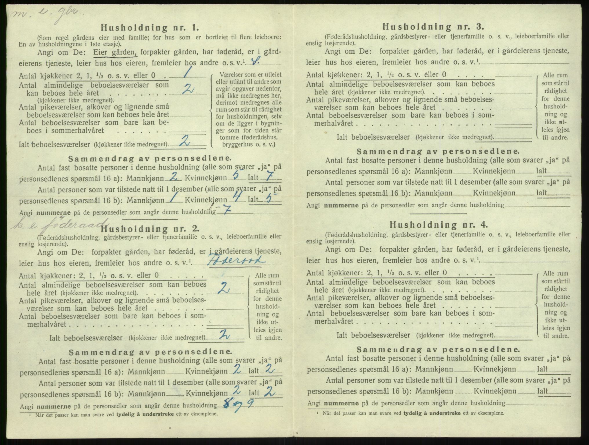 SAB, 1920 census for Solund, 1920, p. 503