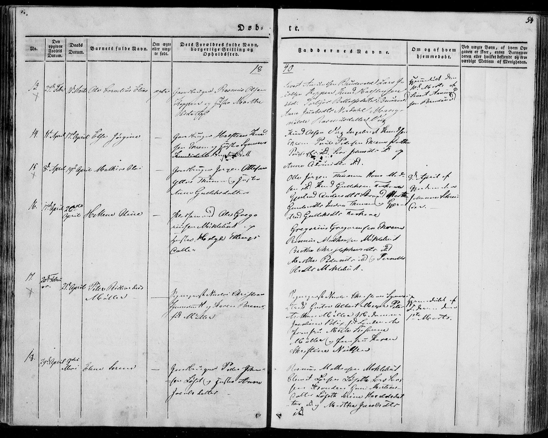 Ministerialprotokoller, klokkerbøker og fødselsregistre - Møre og Romsdal, AV/SAT-A-1454/501/L0005: Parish register (official) no. 501A05, 1831-1844, p. 54