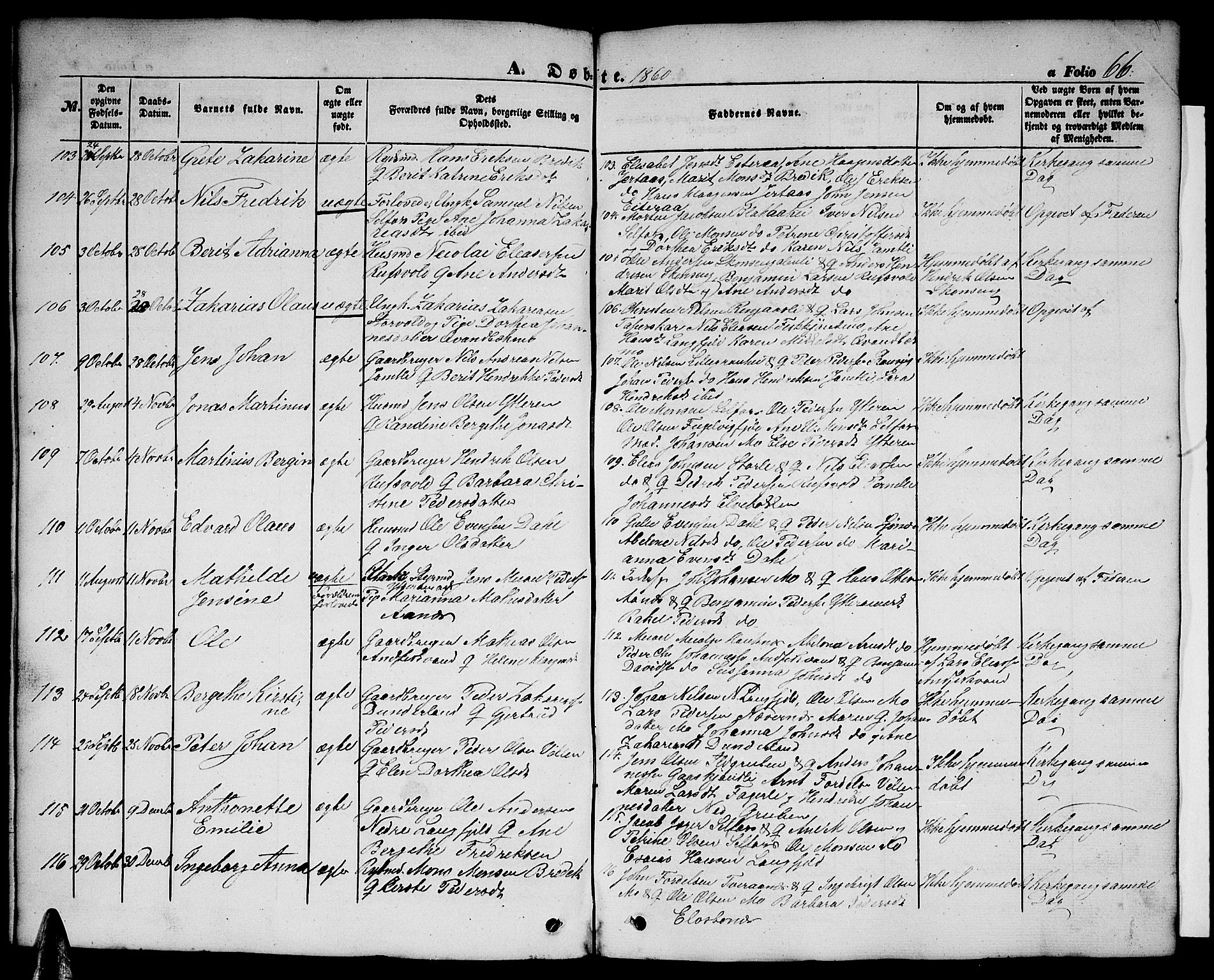 Ministerialprotokoller, klokkerbøker og fødselsregistre - Nordland, SAT/A-1459/827/L0414: Parish register (copy) no. 827C03, 1853-1865, p. 66