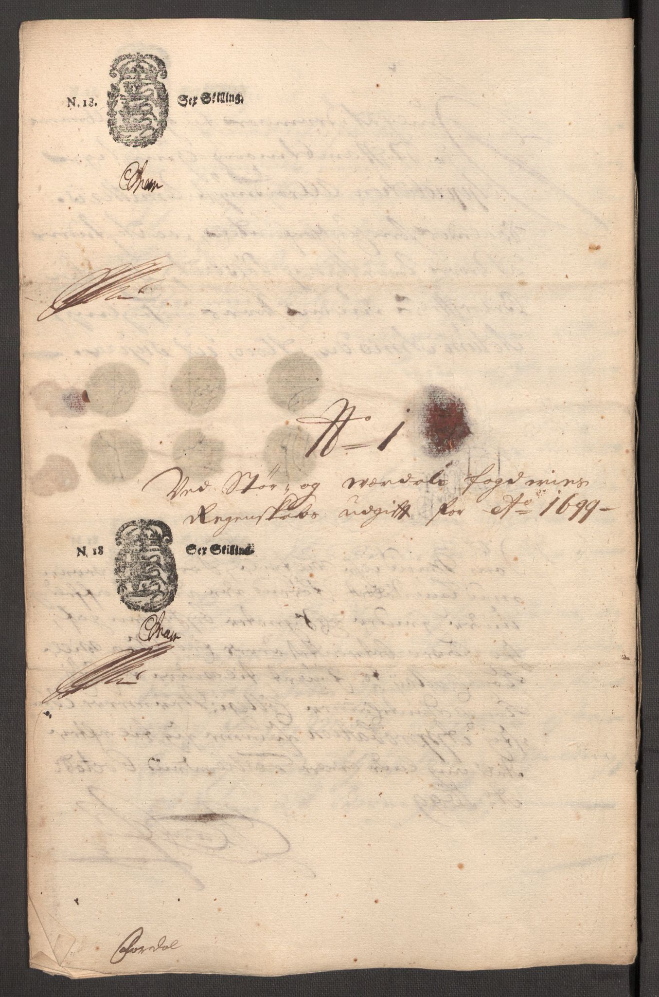 Rentekammeret inntil 1814, Reviderte regnskaper, Fogderegnskap, AV/RA-EA-4092/R62/L4191: Fogderegnskap Stjørdal og Verdal, 1699, p. 232