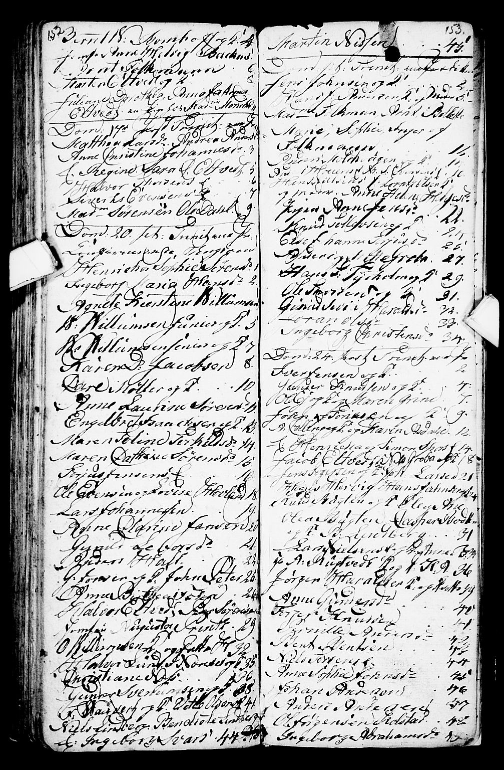 Porsgrunn kirkebøker , SAKO/A-104/G/Ga/L0001: Parish register (copy) no. I 1, 1766-1790, p. 152-153