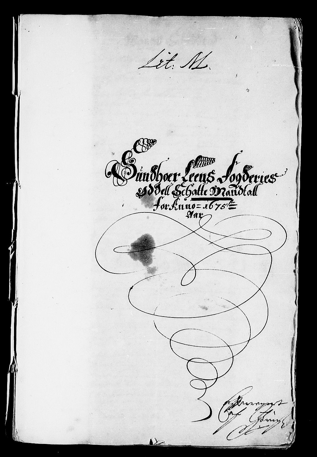 Rentekammeret inntil 1814, Reviderte regnskaper, Stiftamtstueregnskaper, Bergen stiftamt, RA/EA-6043/R/Rc/L0040: Bergen stiftamt, 1675