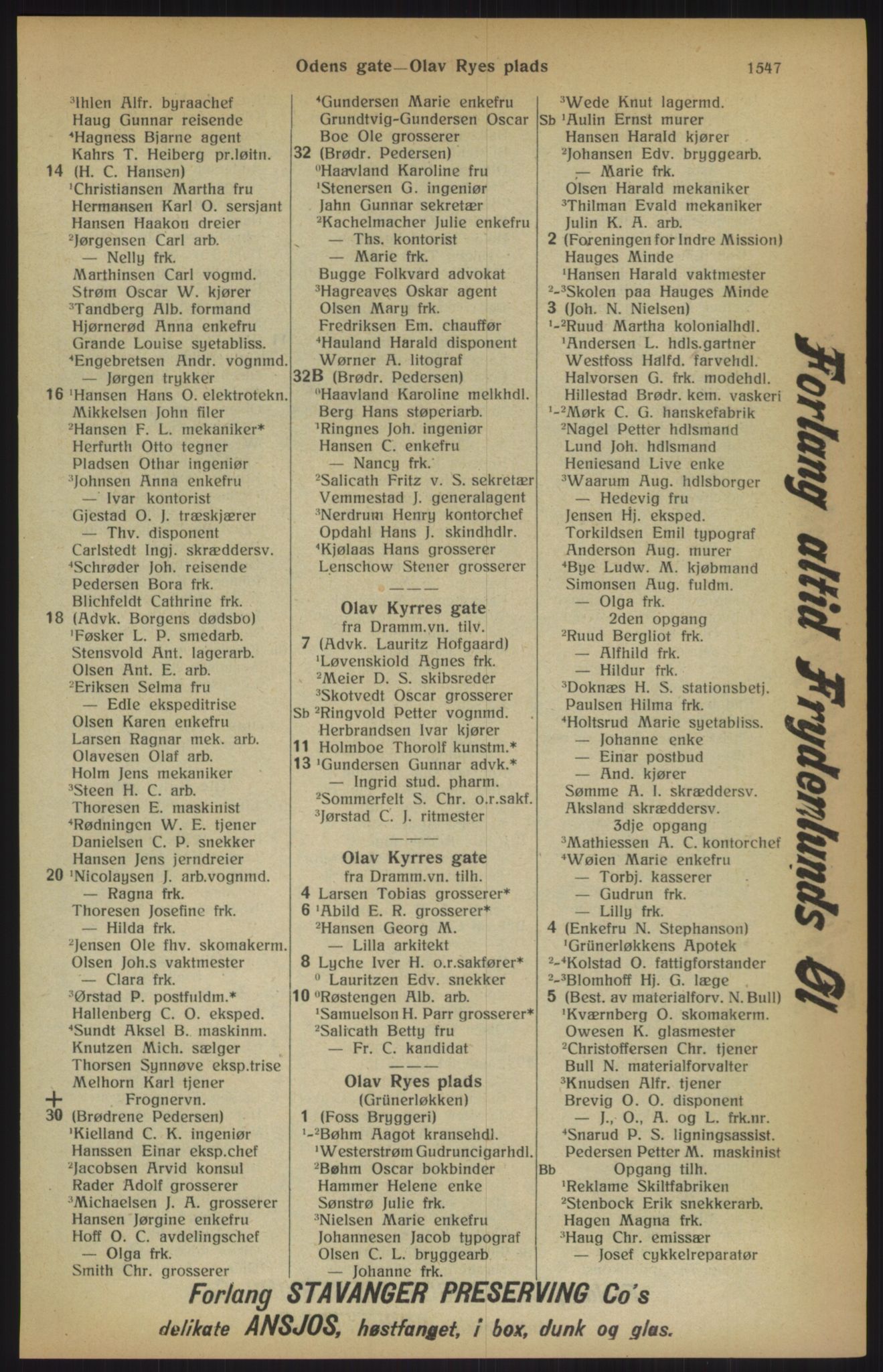 Kristiania/Oslo adressebok, PUBL/-, 1915, p. 1547