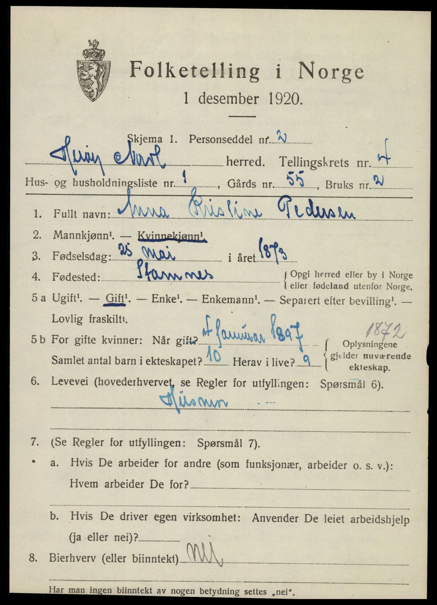 SAT, 1920 census for Herøy, 1920, p. 2594