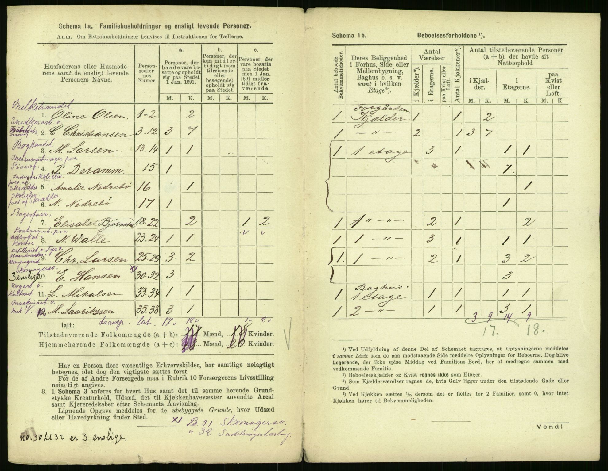 RA, 1891 census for 0301 Kristiania, 1891, p. 23728