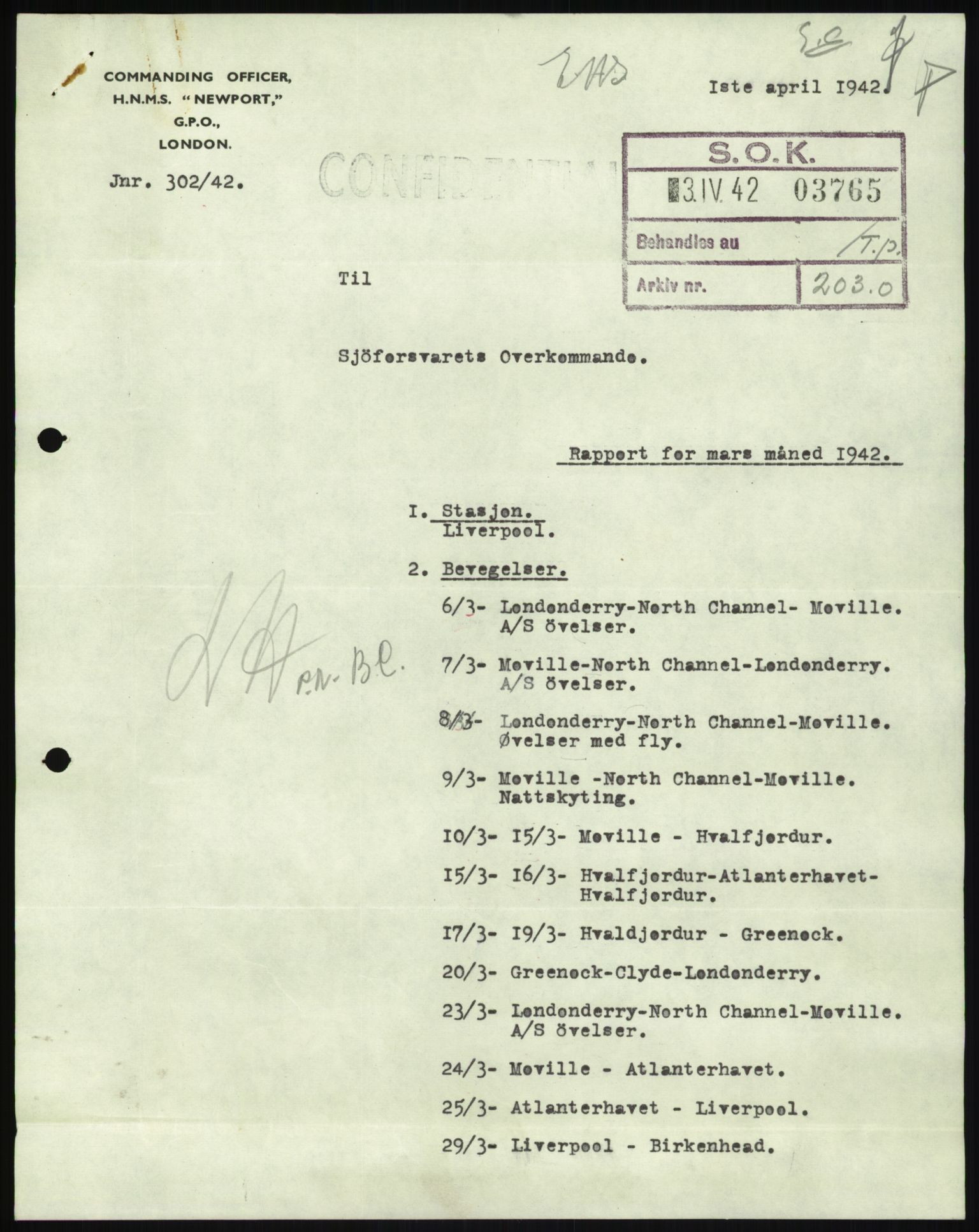 Forsvaret, Sjøforsvarets overkommando, AV/RA-RAFA-2035/D/Dc/L0194: --, 1941-1944, p. 248