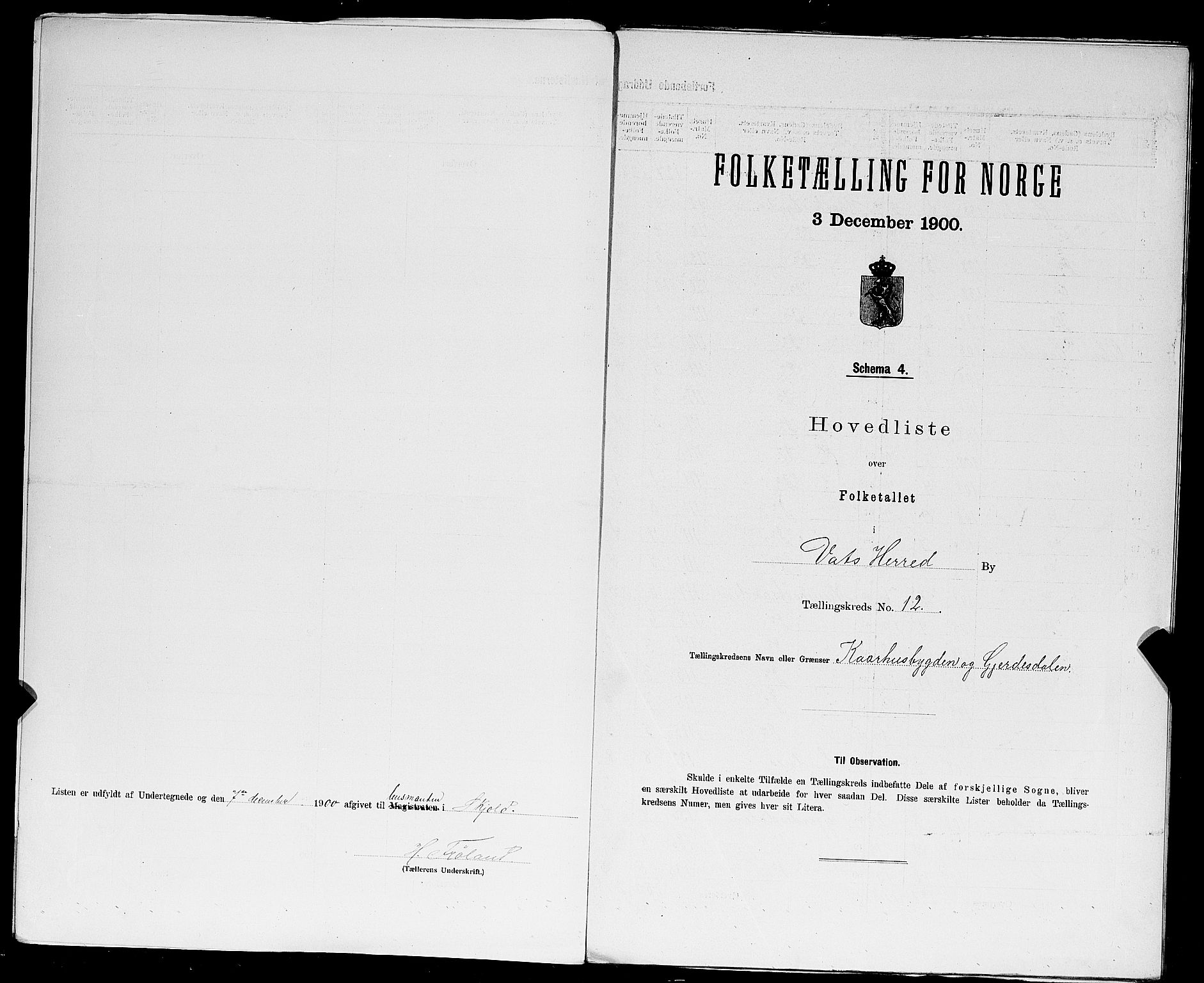 SAST, 1900 census for Vats, 1900, p. 13