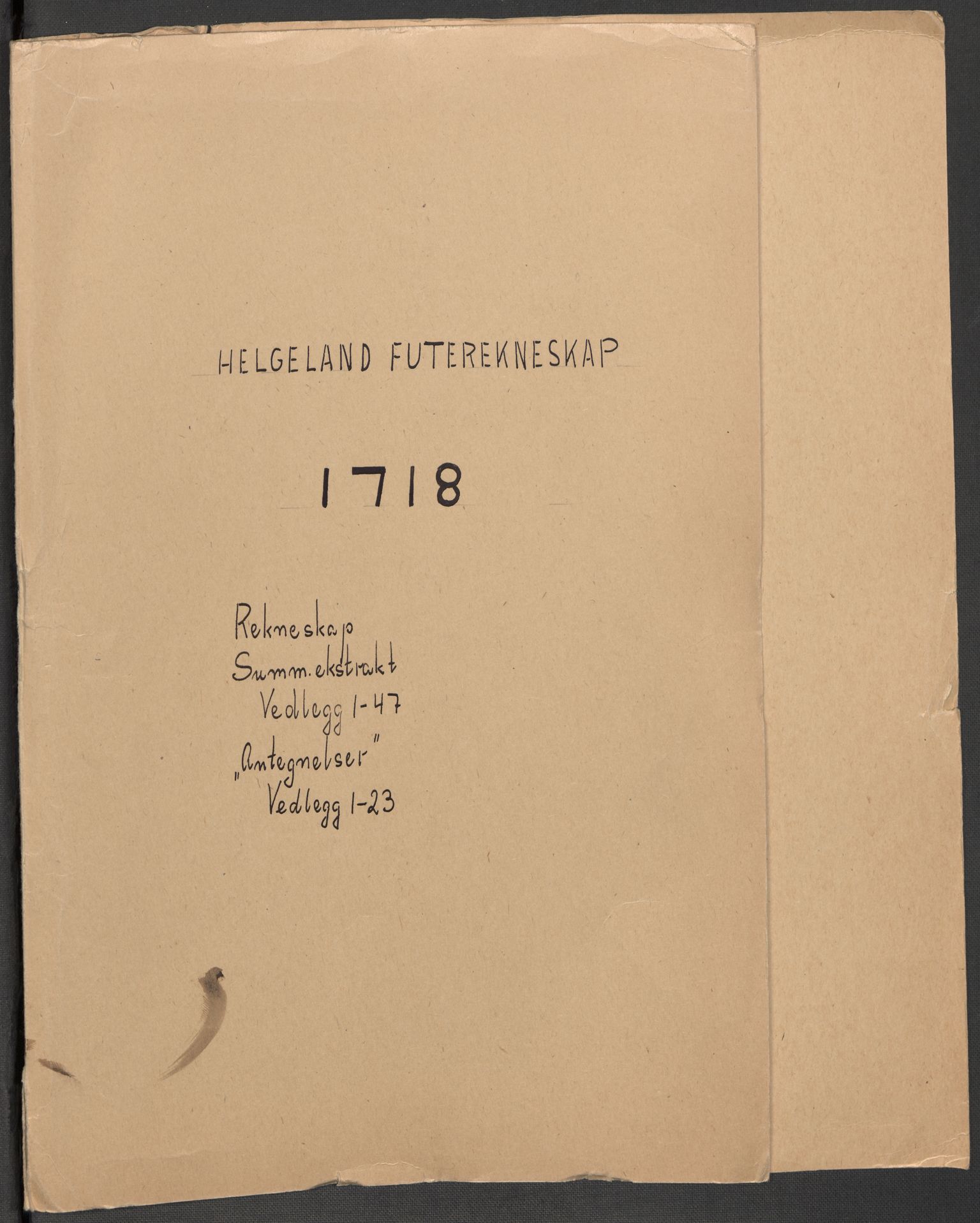 Rentekammeret inntil 1814, Reviderte regnskaper, Fogderegnskap, RA/EA-4092/R65/L4516: Fogderegnskap Helgeland, 1718, p. 2