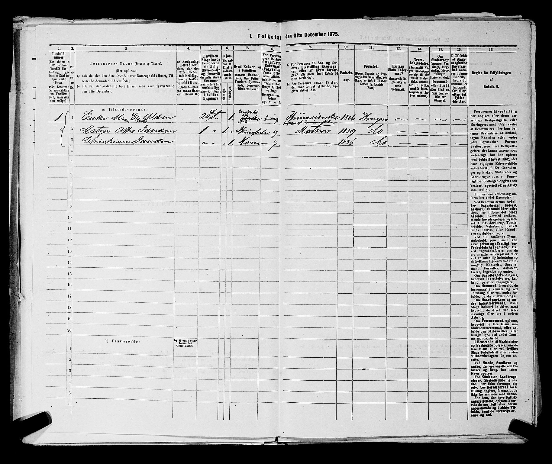 SAKO, 1875 census for 0801P Kragerø, 1875, p. 58