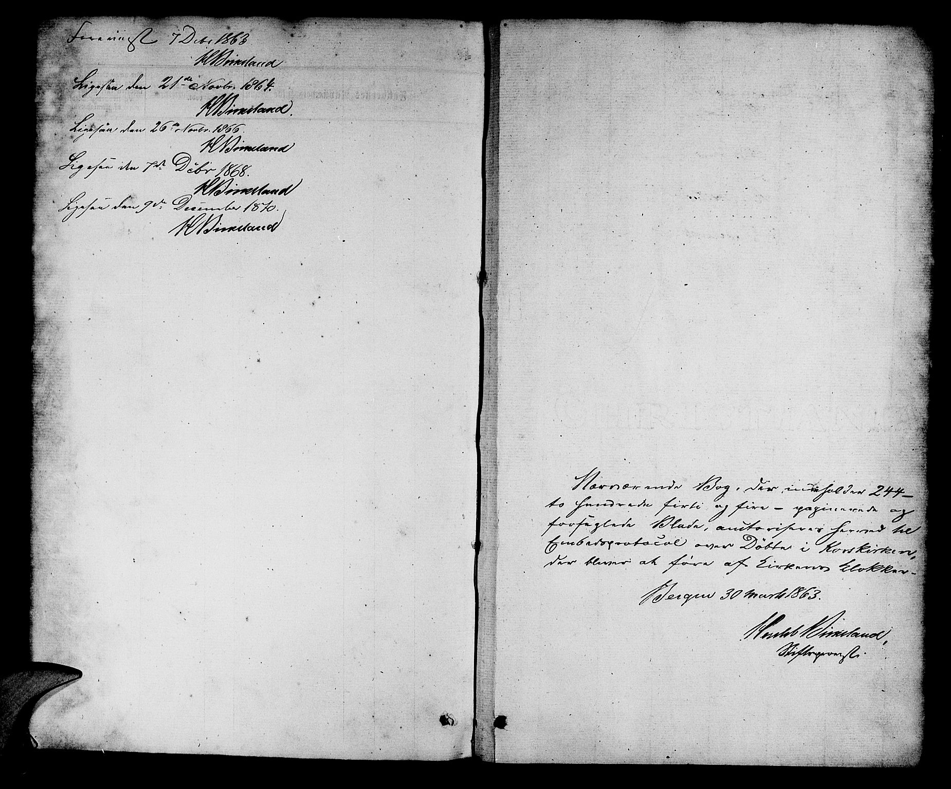 Korskirken sokneprestembete, AV/SAB-A-76101/H/Hab: Parish register (copy) no. B 5, 1863-1868