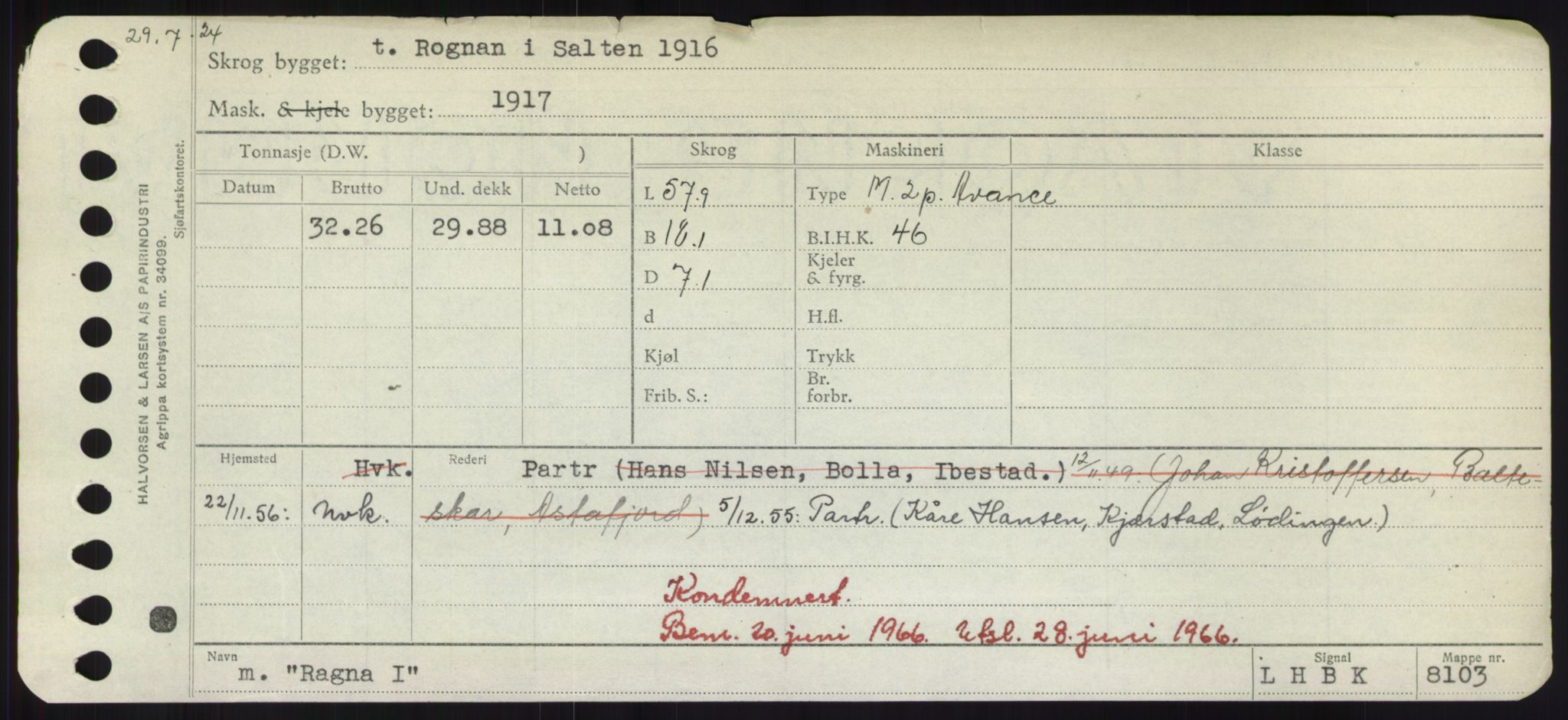 Sjøfartsdirektoratet med forløpere, Skipsmålingen, RA/S-1627/H/Hd/L0030: Fartøy, Q-Riv, p. 57