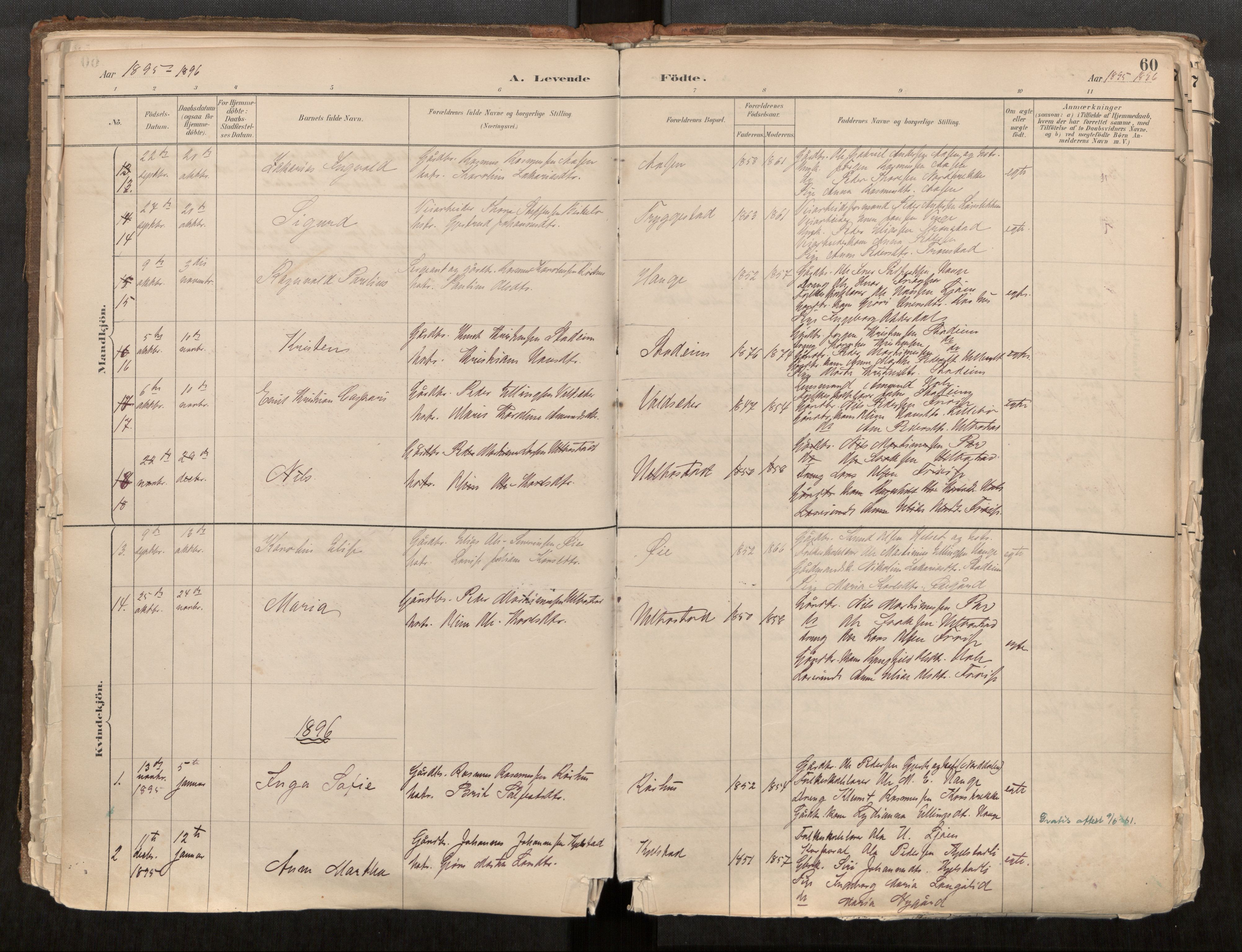 Sunnylven sokneprestkontor, SAT/A-1007: Parish register (official) no. 517A08, 1882-1939, p. 60