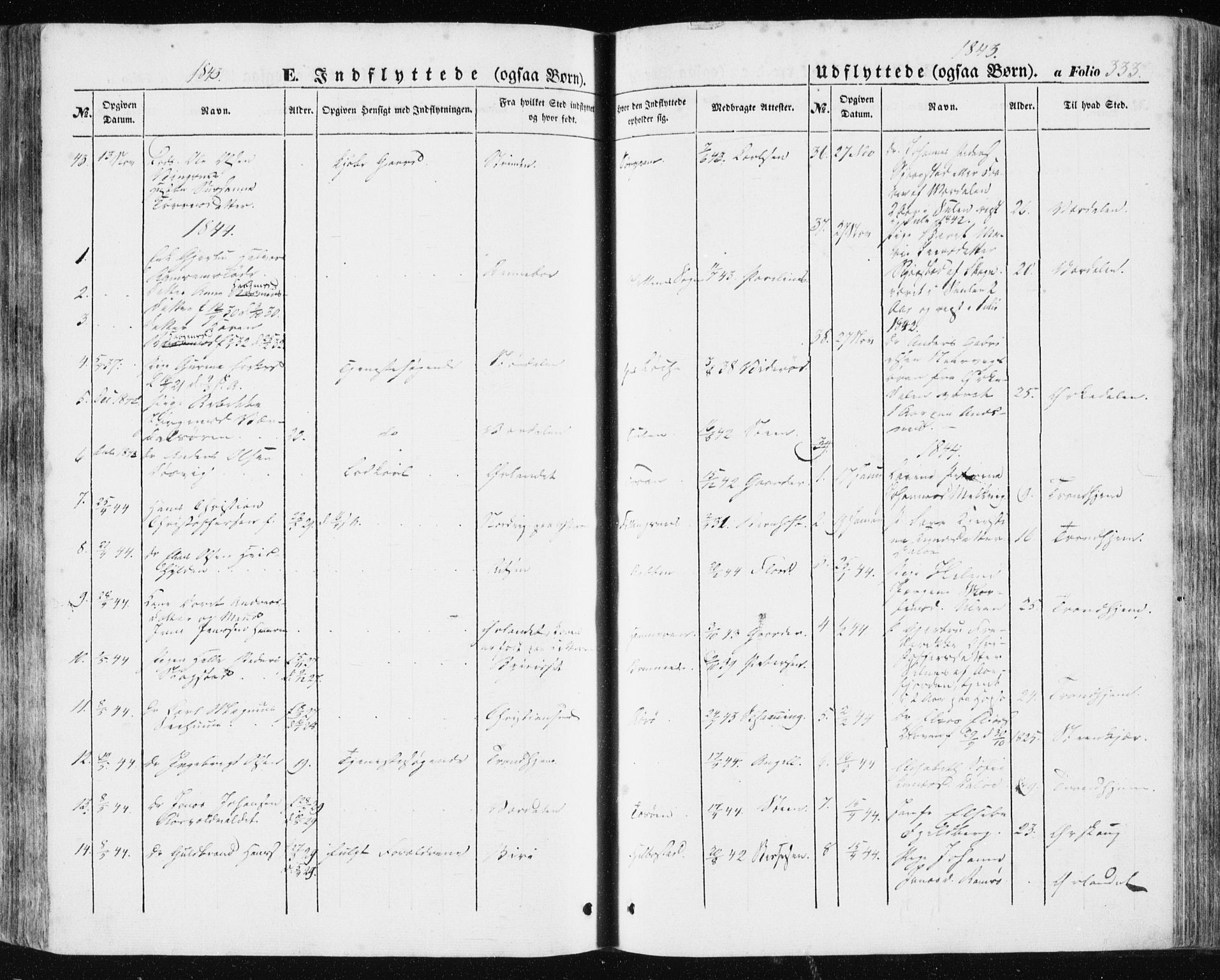 Ministerialprotokoller, klokkerbøker og fødselsregistre - Sør-Trøndelag, SAT/A-1456/634/L0529: Parish register (official) no. 634A05, 1843-1851, p. 333