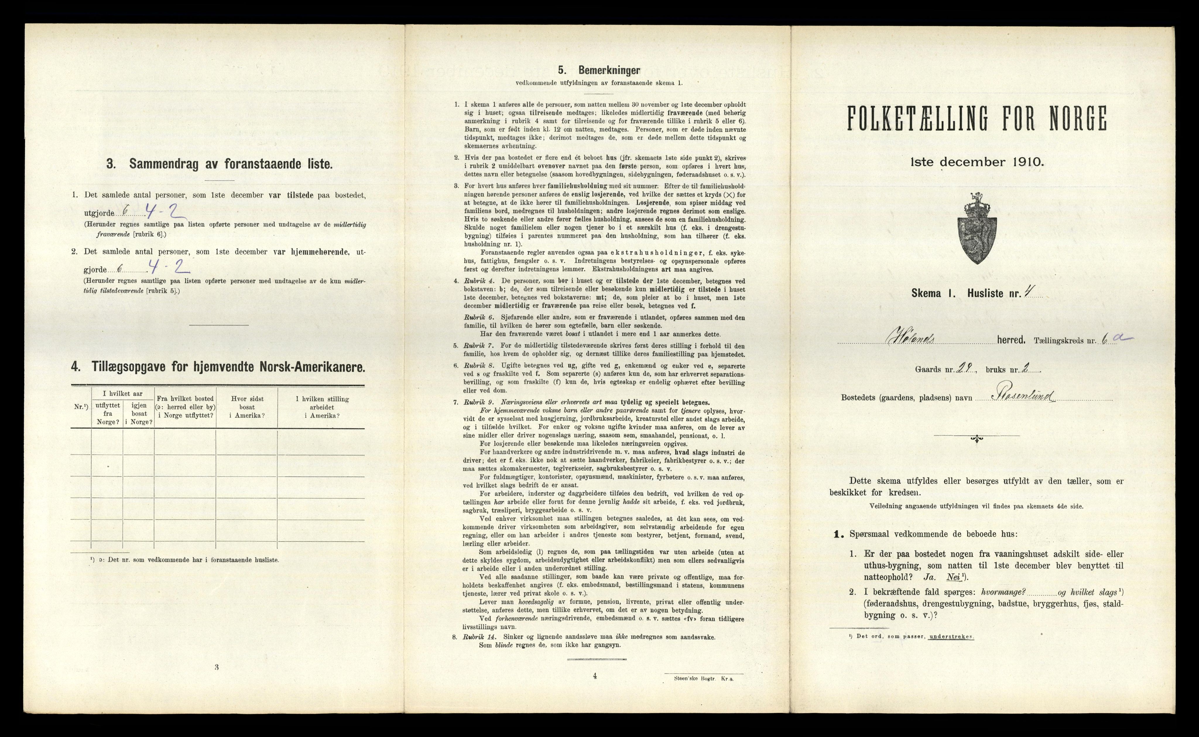 RA, 1910 census for Høland, 1910, p. 1083