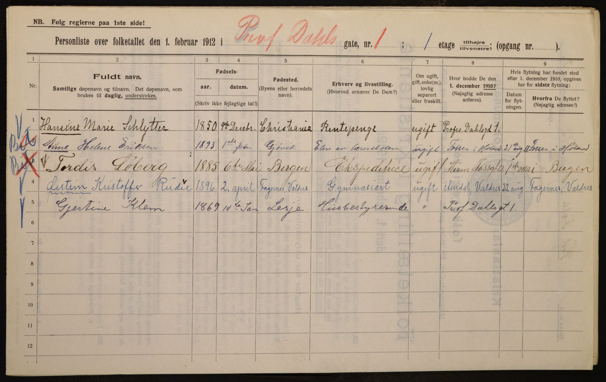 OBA, Municipal Census 1912 for Kristiania, 1912, p. 81628