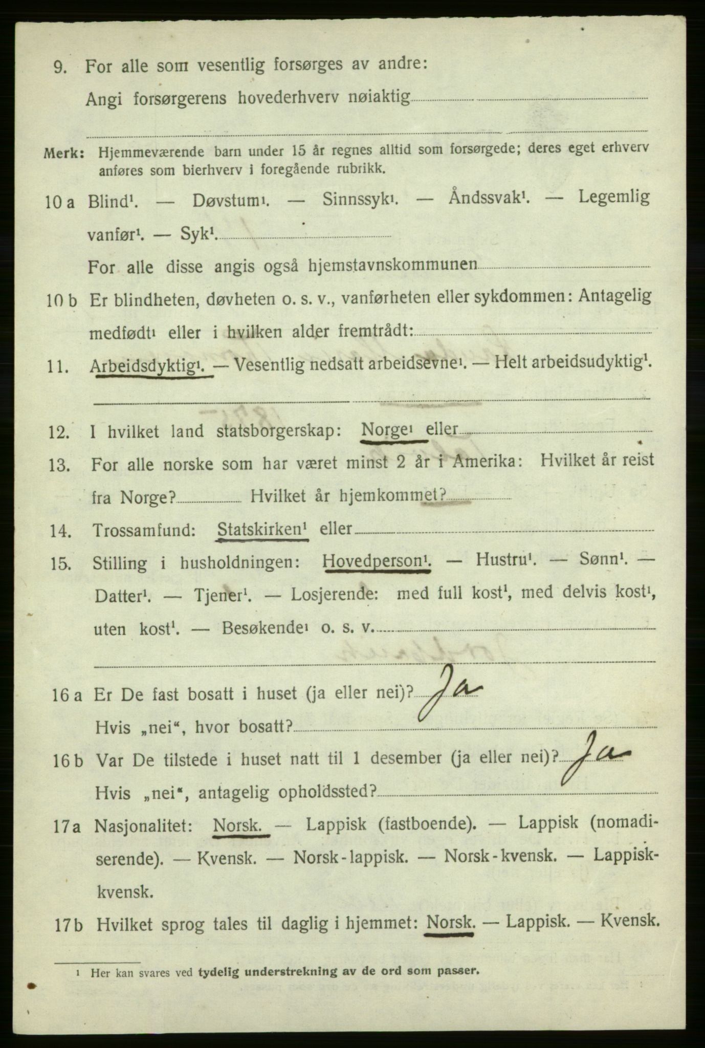 SATØ, 1920 census for Talvik, 1920, p. 3343