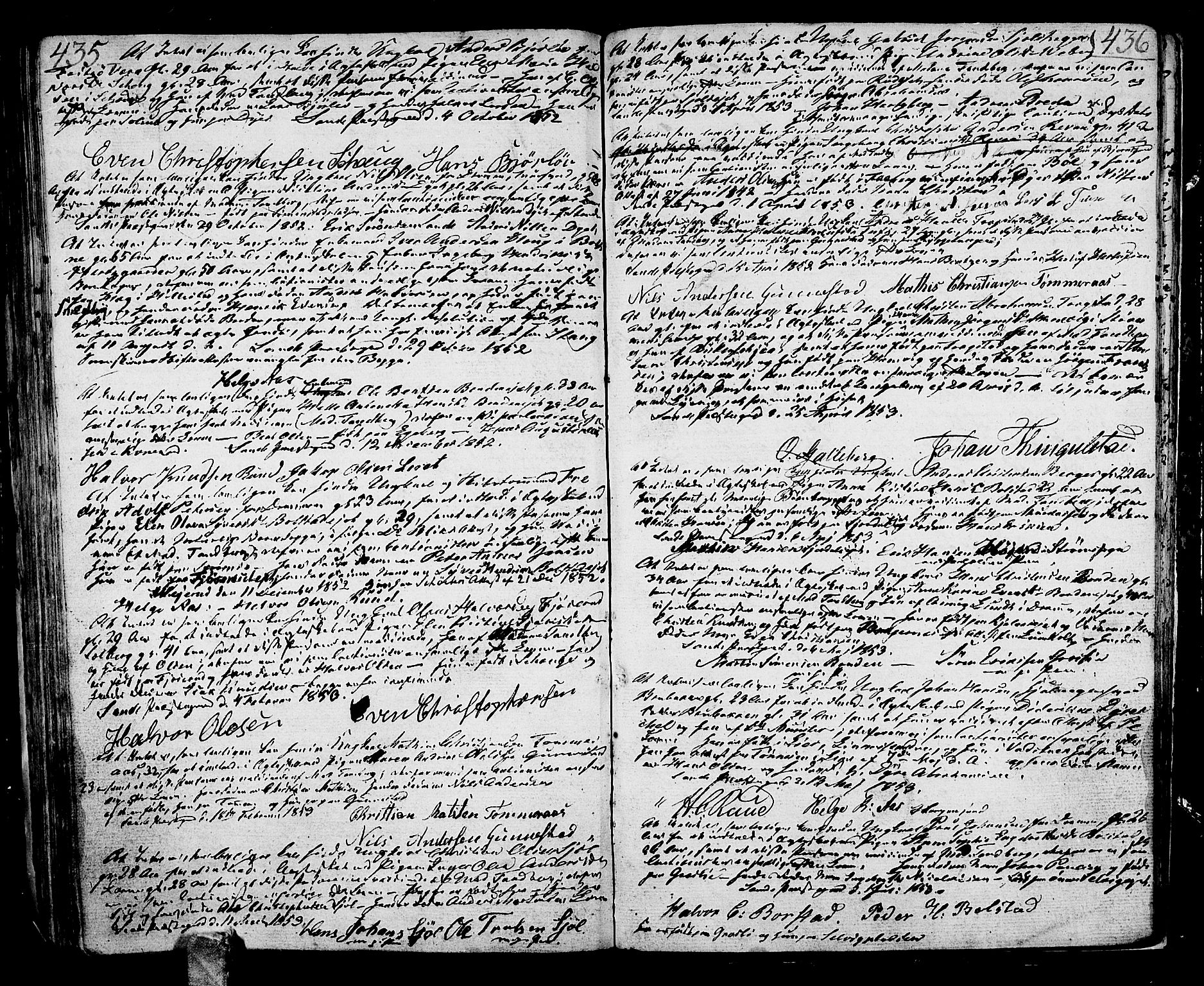 Sande Kirkebøker, SAKO/A-53/F/Fa/L0002: Parish register (official) no. 2, 1804-1814, p. 435-436