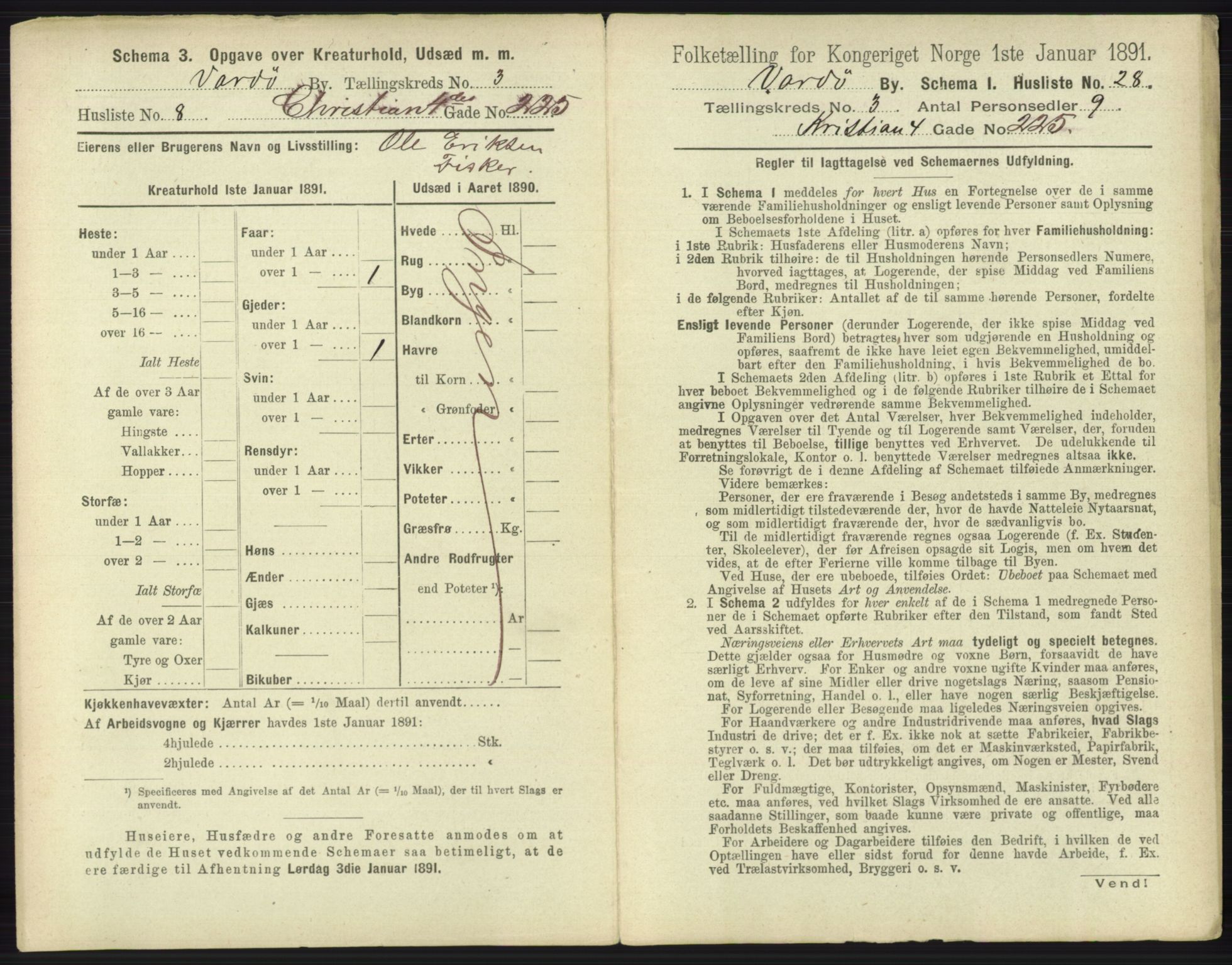 RA, 1891 census for 2002 Vardø, 1891, p. 1535